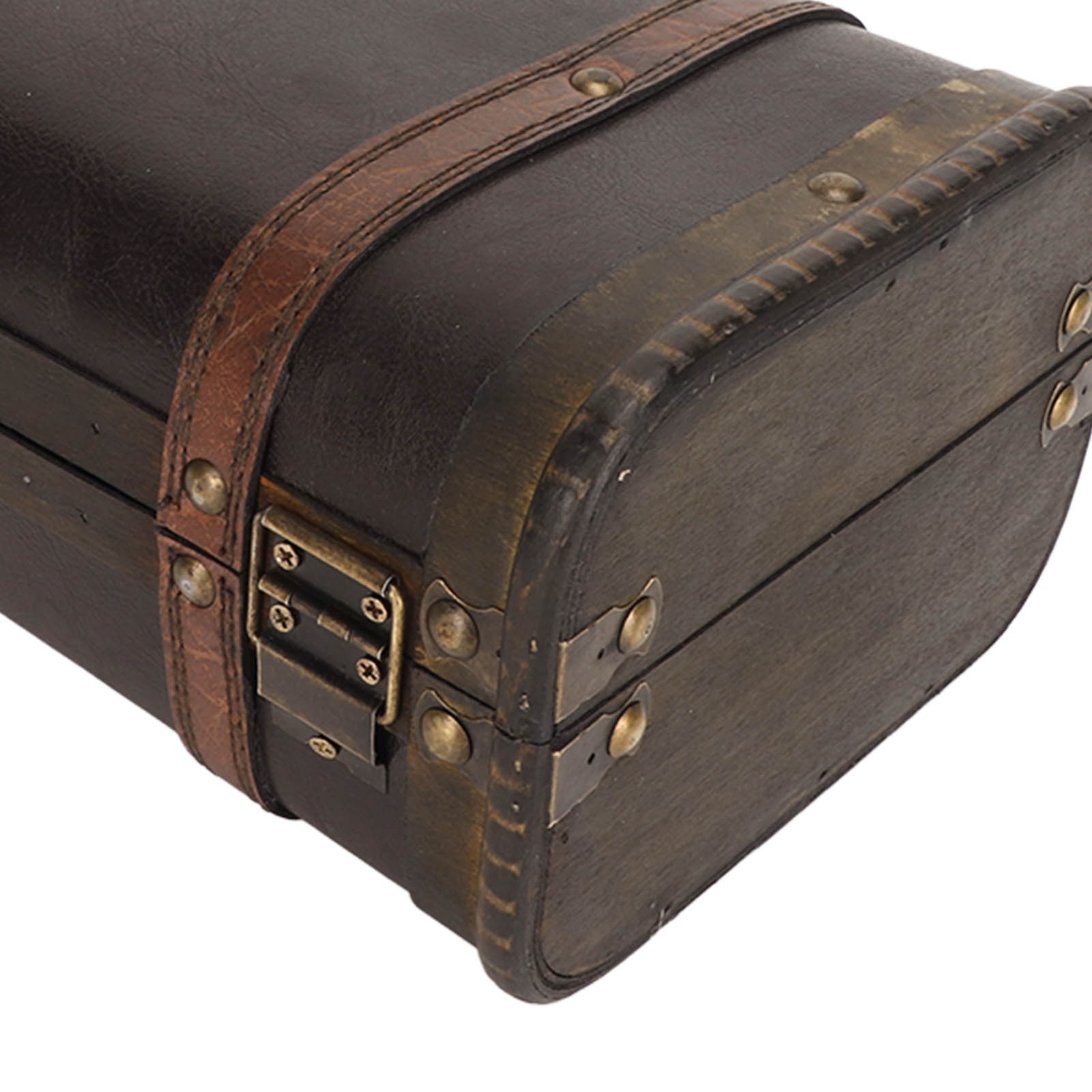 Retro Wooden Suitcase Practical Large Capacity Necklace Box For Travel NEW↑