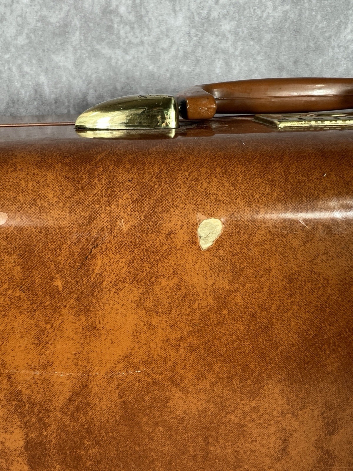 Vintage Samsonite Streamlite Shwayder Bros Saddle Tan Suitcase Luggage No Key