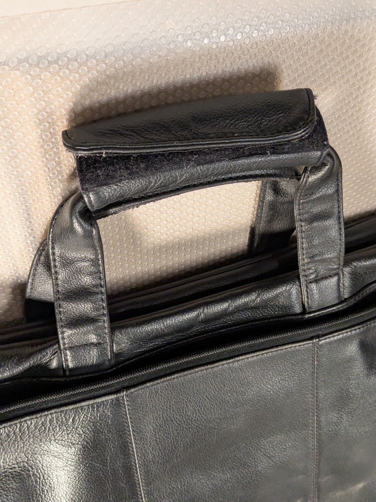 👜 Monarch Leather Travel Bag 16″x11″ Black Cowhide Nappa Carry-On 8143 ✅Good