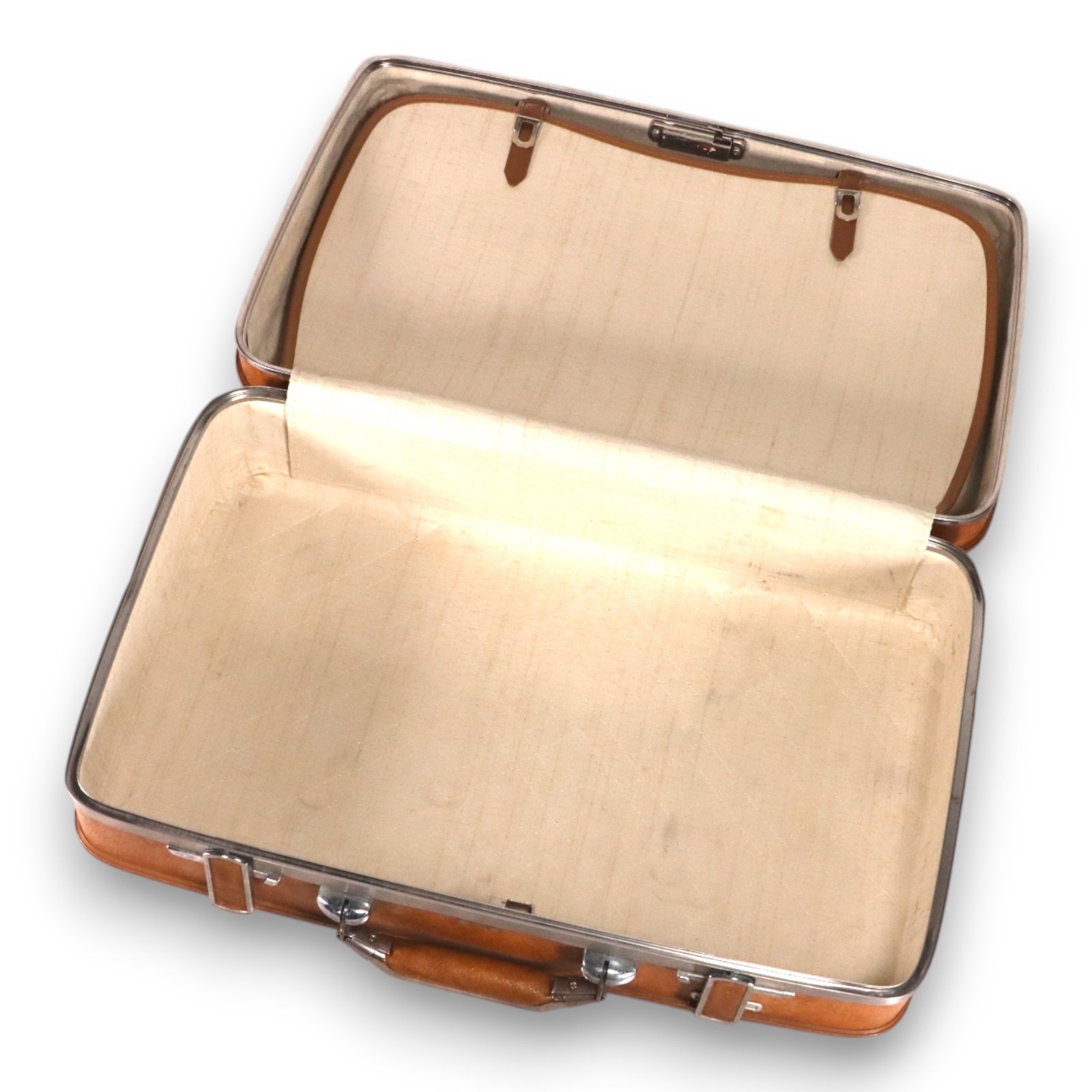 American Tourister Escort 2pc Brown Hardshell Suitcase Set 26″ 22″ USA Vintage