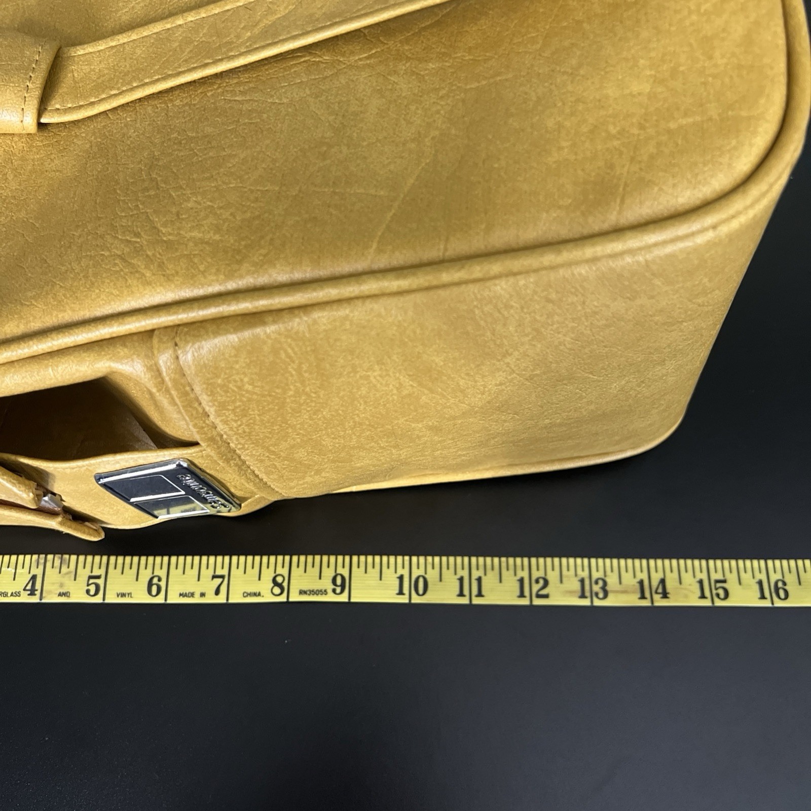 2 Vintage 1970s Yellow Samsonite Silhouette Travel Carry On Luggage Tote Bag