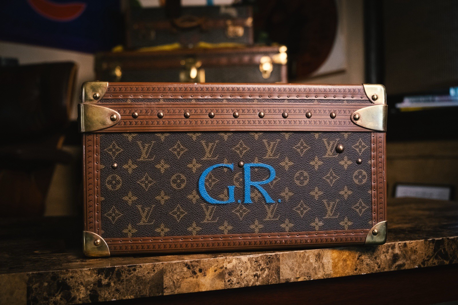 Louis Vuitton Alzer 55 Vintage Suitcase Trunk 1980s