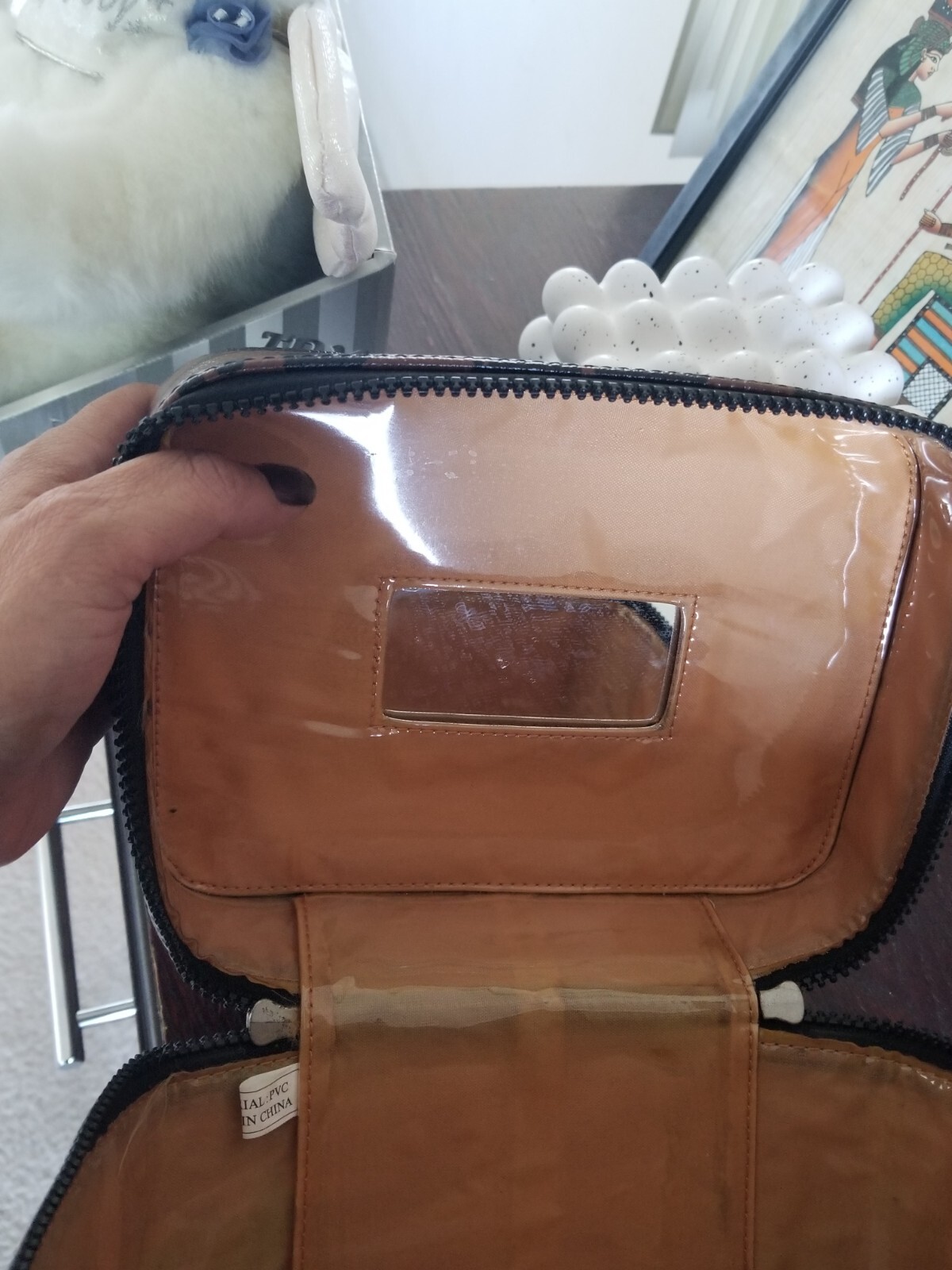 Rare Vintage 90s brown Roxy luggage vanity train case
