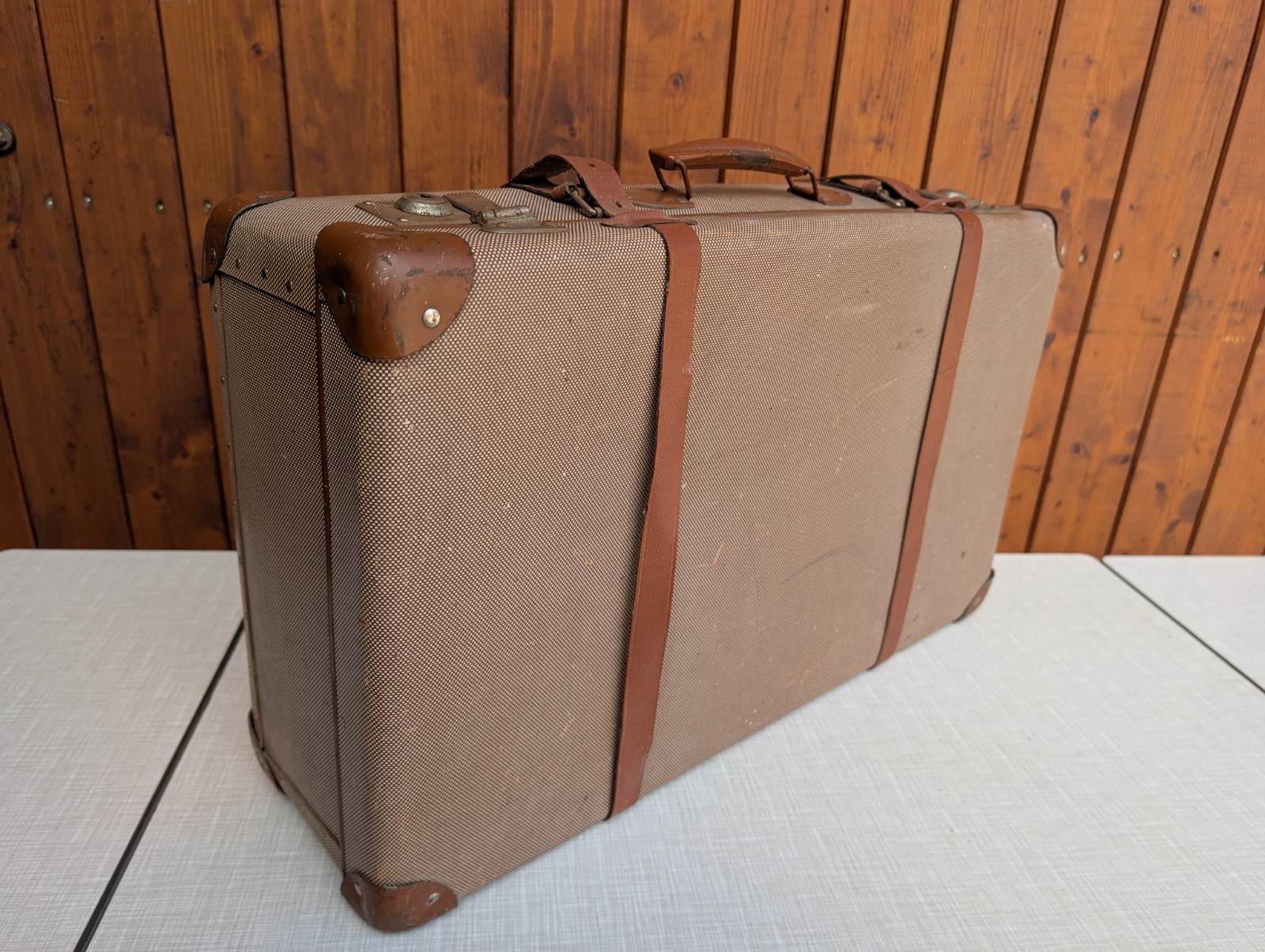 Vintage Suitcase Retro Travel Case 50s 60s Mid Century 5-5