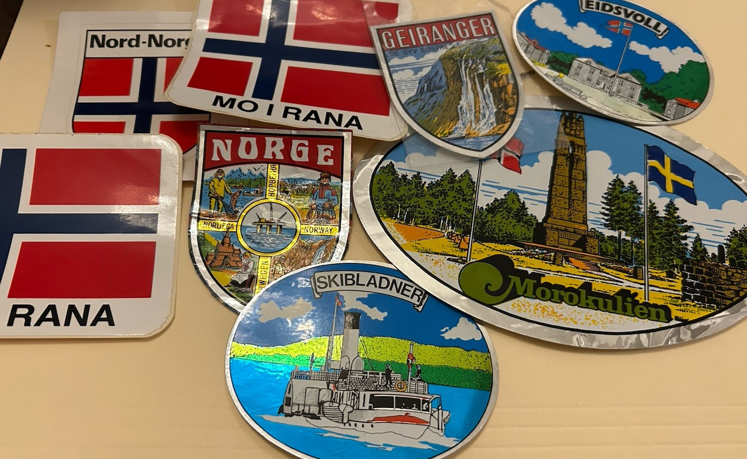 Collection Of Norway Travel Stickers Various Locations Car Or Luggage Mostly New