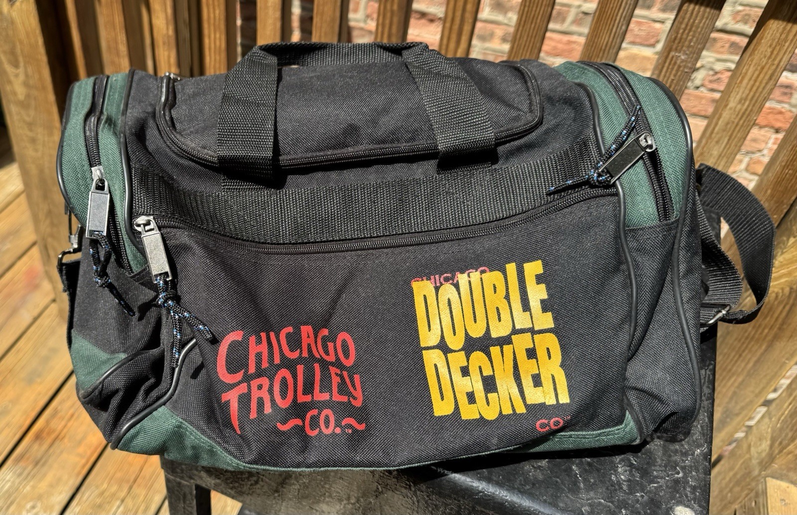 Vintage Retro Chicago Trolley Travel Bag