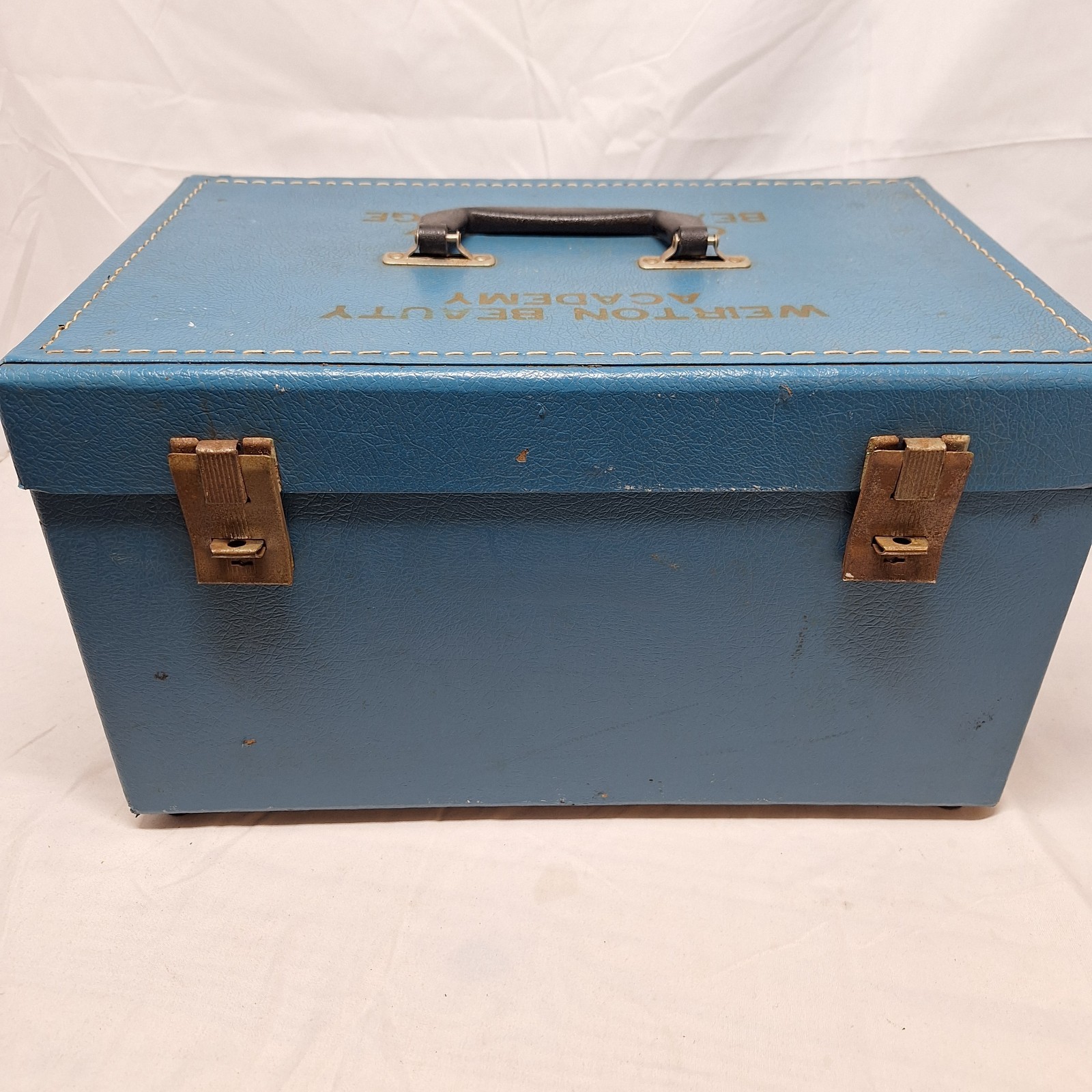 Vintage 1950s Weirton Beauty Academy Capital City Beauty College tools hard case