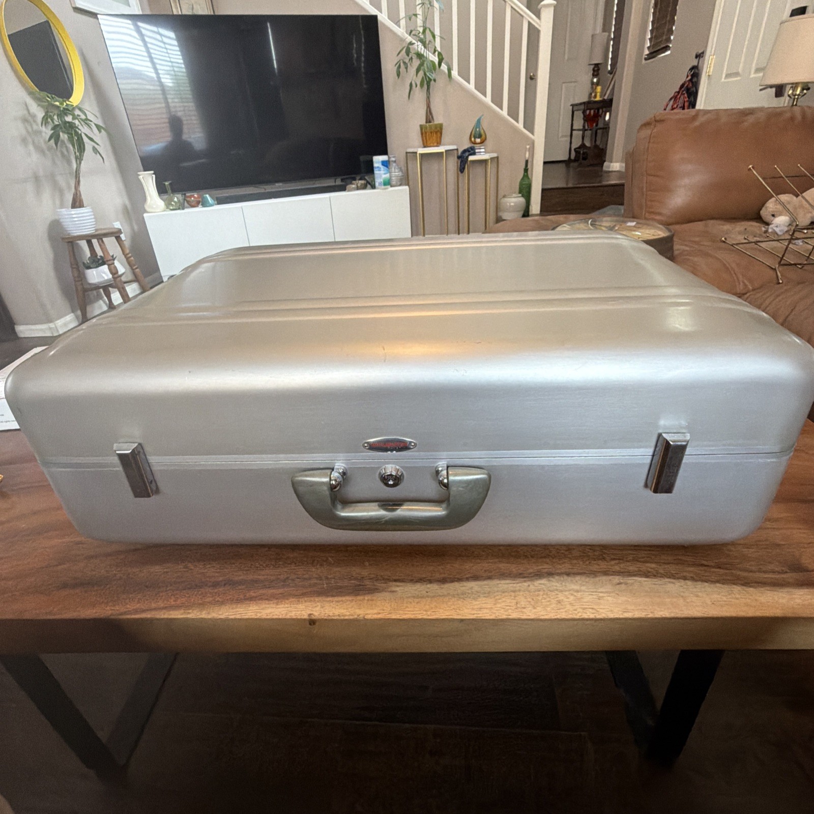 Vintage Mcm Halliburton Pre Zero Luggage Suitcase Near Mint See Pics 25x18x8