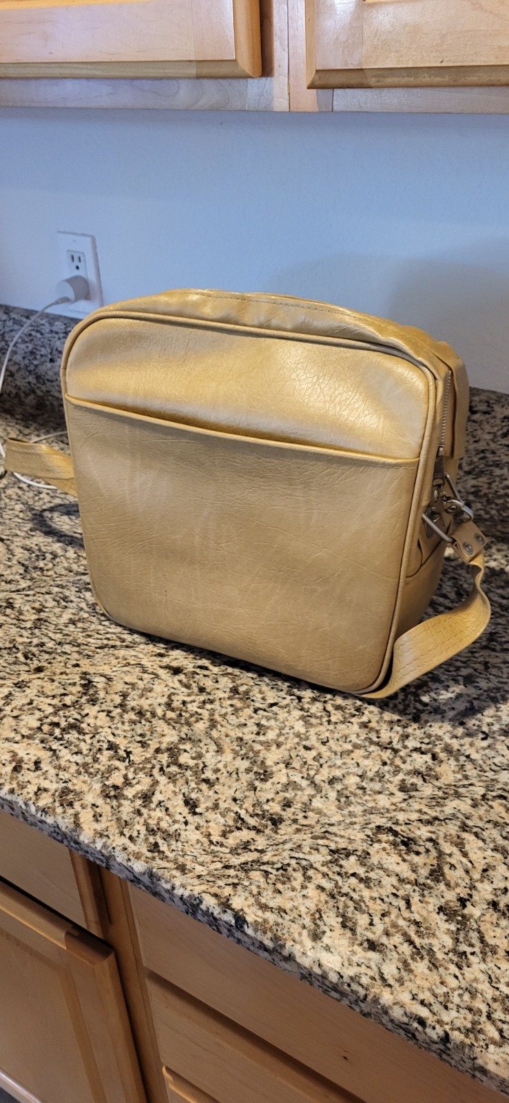 ​Samsonite Contour Shoulder Bag Vintage Tan Vinyl Carry-On Travel Case