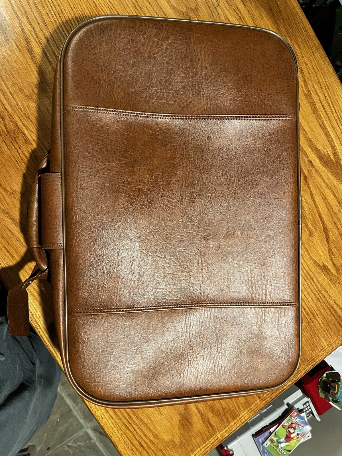 Vintage Meridian Suitcase Brown Textured With Buckle and Handle In Great Shape