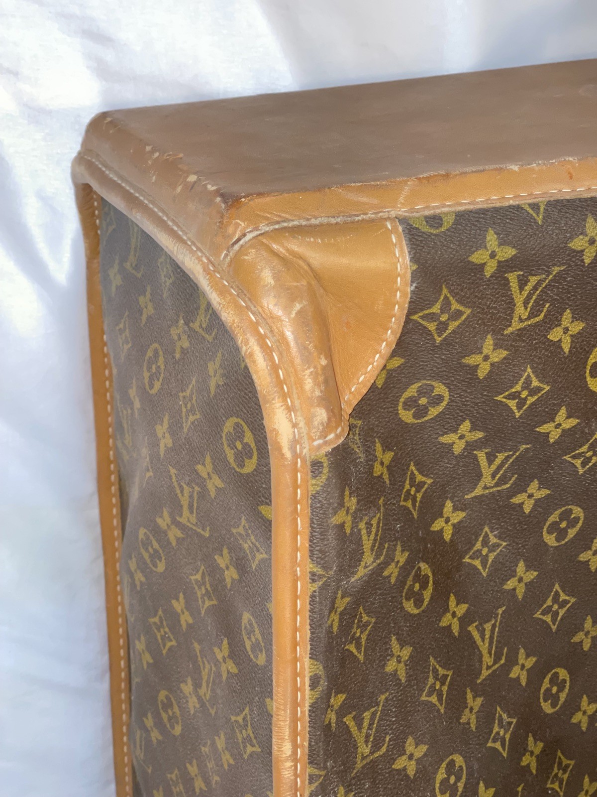 Vintage Louis Vuitton Suitcase French Co Monogram w/ Keys & Lock