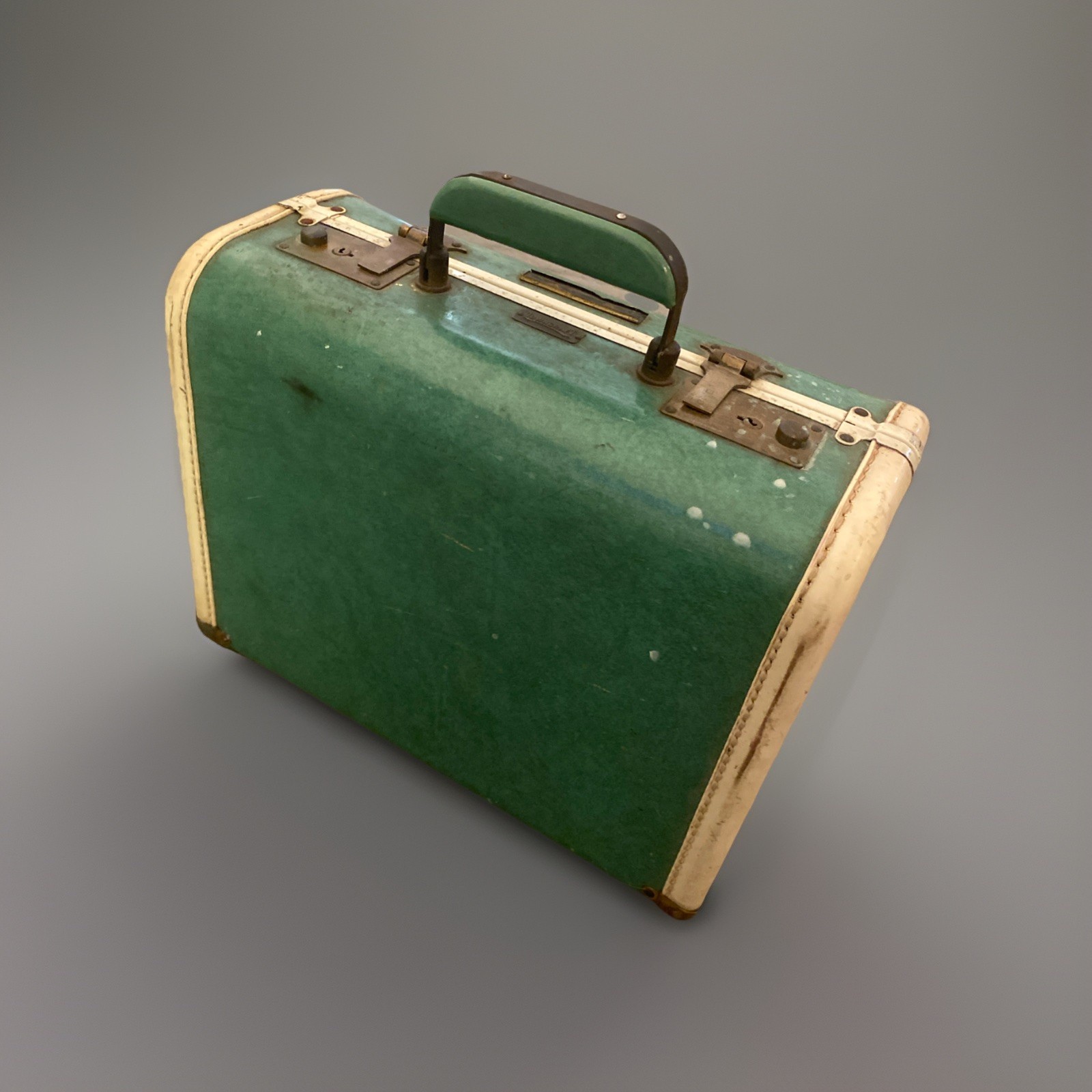 Vintage Samsonite Train Makeup Cosmetics Case Green Mid-Century Modern 1950-60’s
