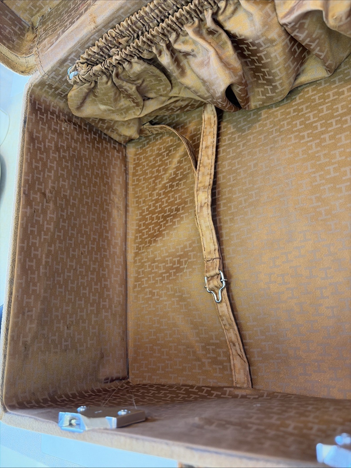 RETRO SUEDE VINTAGE HALSTON HARTMANN 21” SUITCASE LUGGAGE DESIGNER