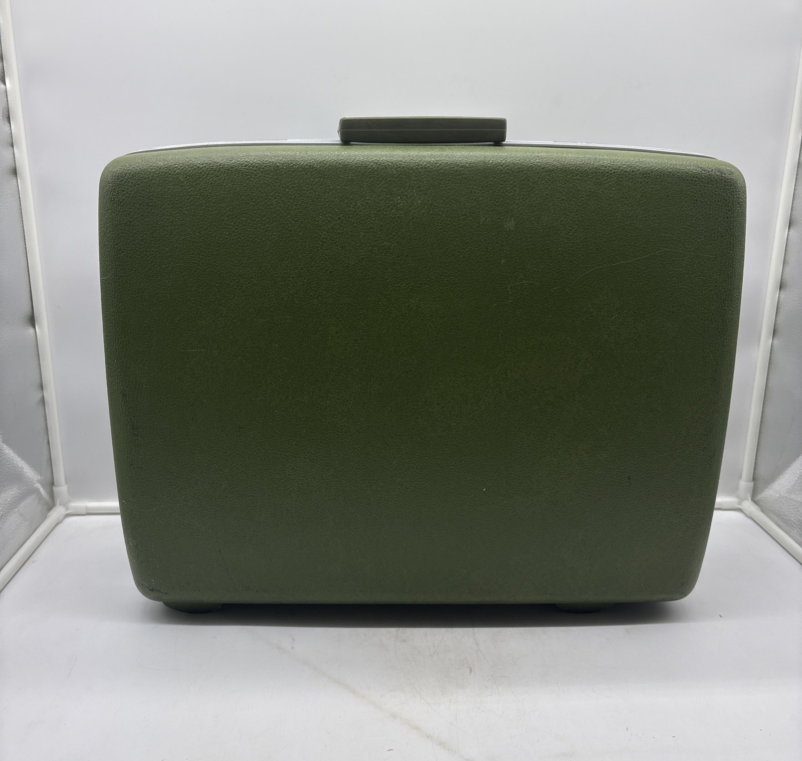 Vintage Sears Courier Hard Case Luggage Suitcase – Olive Green