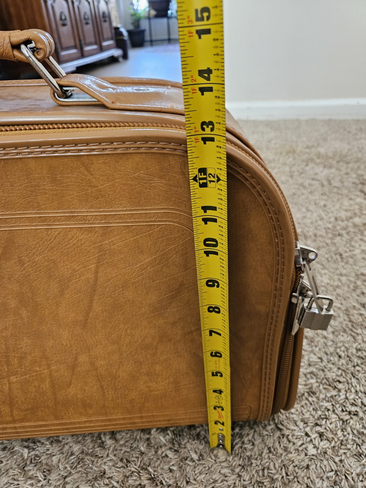 Samsonite Silhouette Travel Bureau Luggage Vintage Suitcase Tan Medium Size