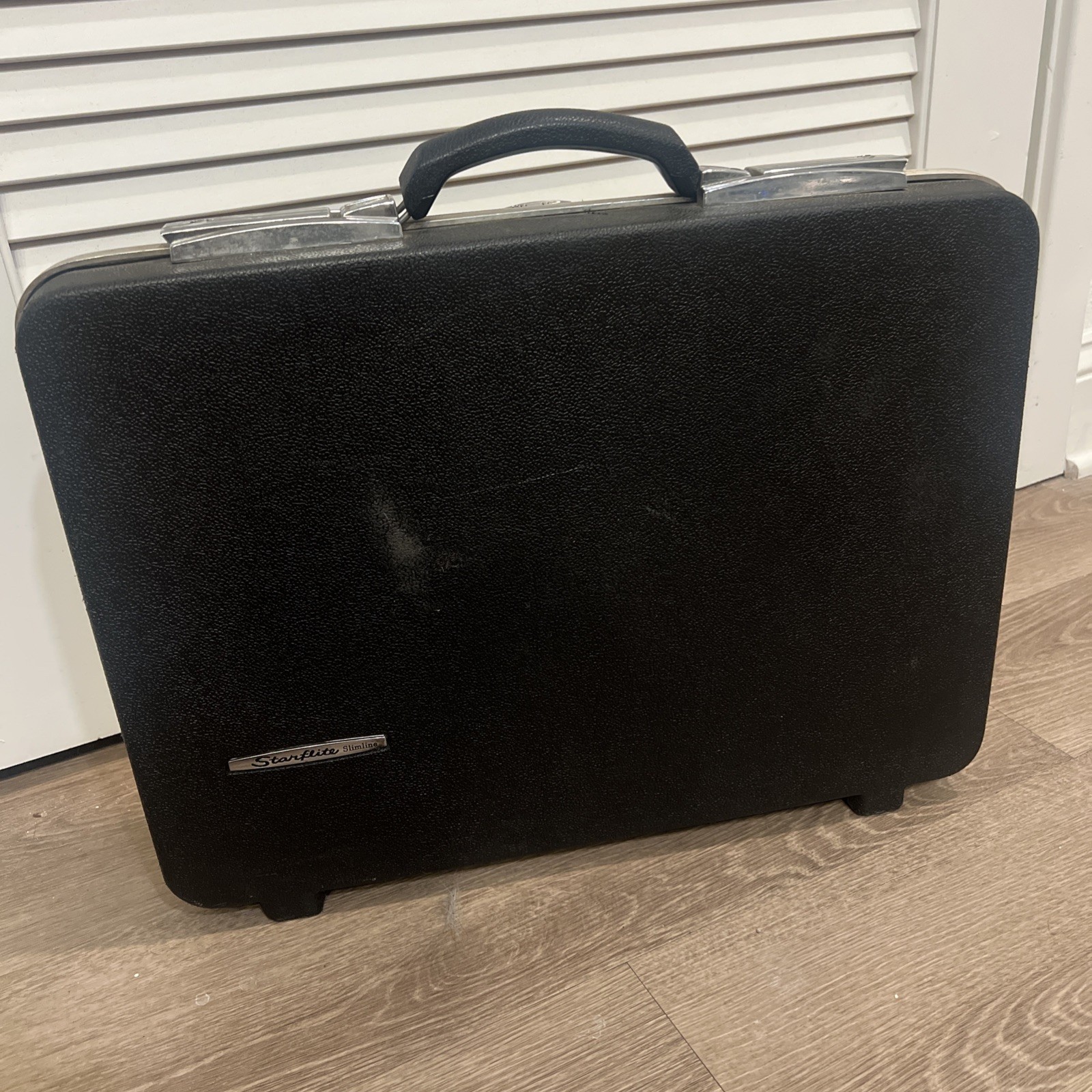 Starflite Slimline Black Briefcase Attache US Government Issue No Key