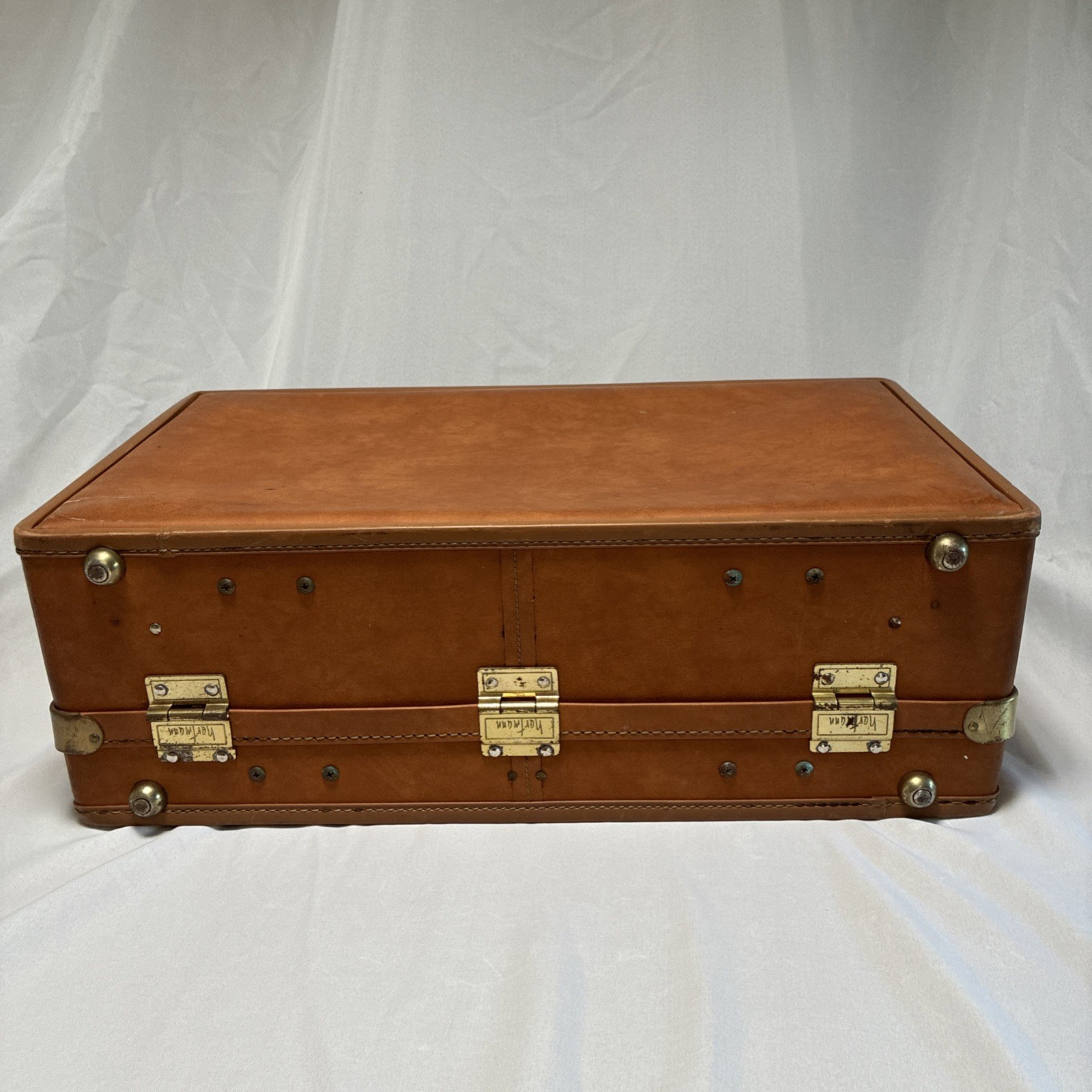 Hartmann Belting Leather Suitcase Vtg Luggage Case Paisley 21″x12.5″x7″