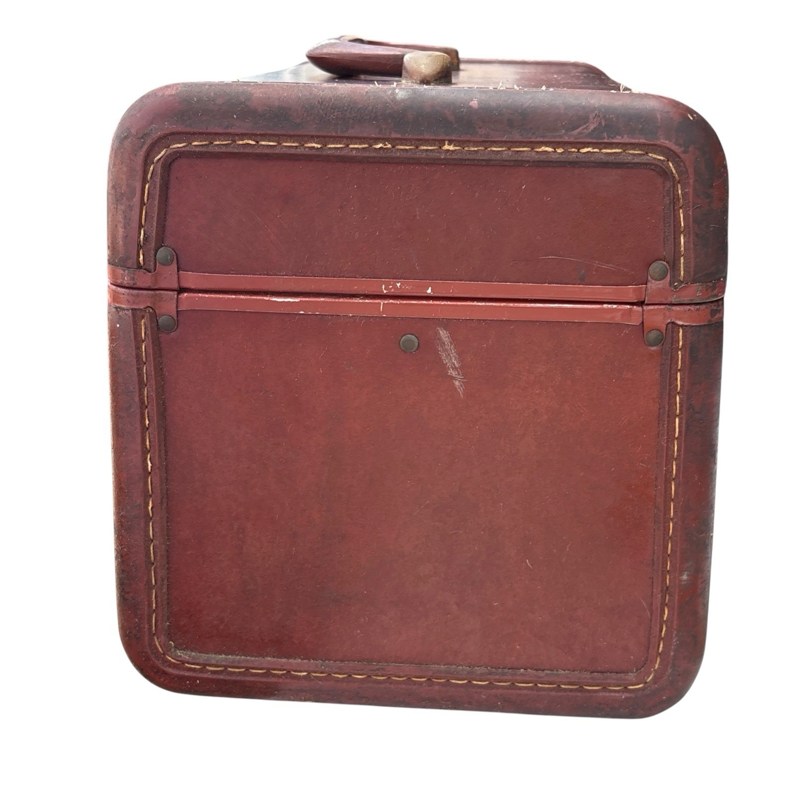 Vintage Samsonite Train Travel Case Shwayder Bros Luggage Carry-On Brown Cognac
