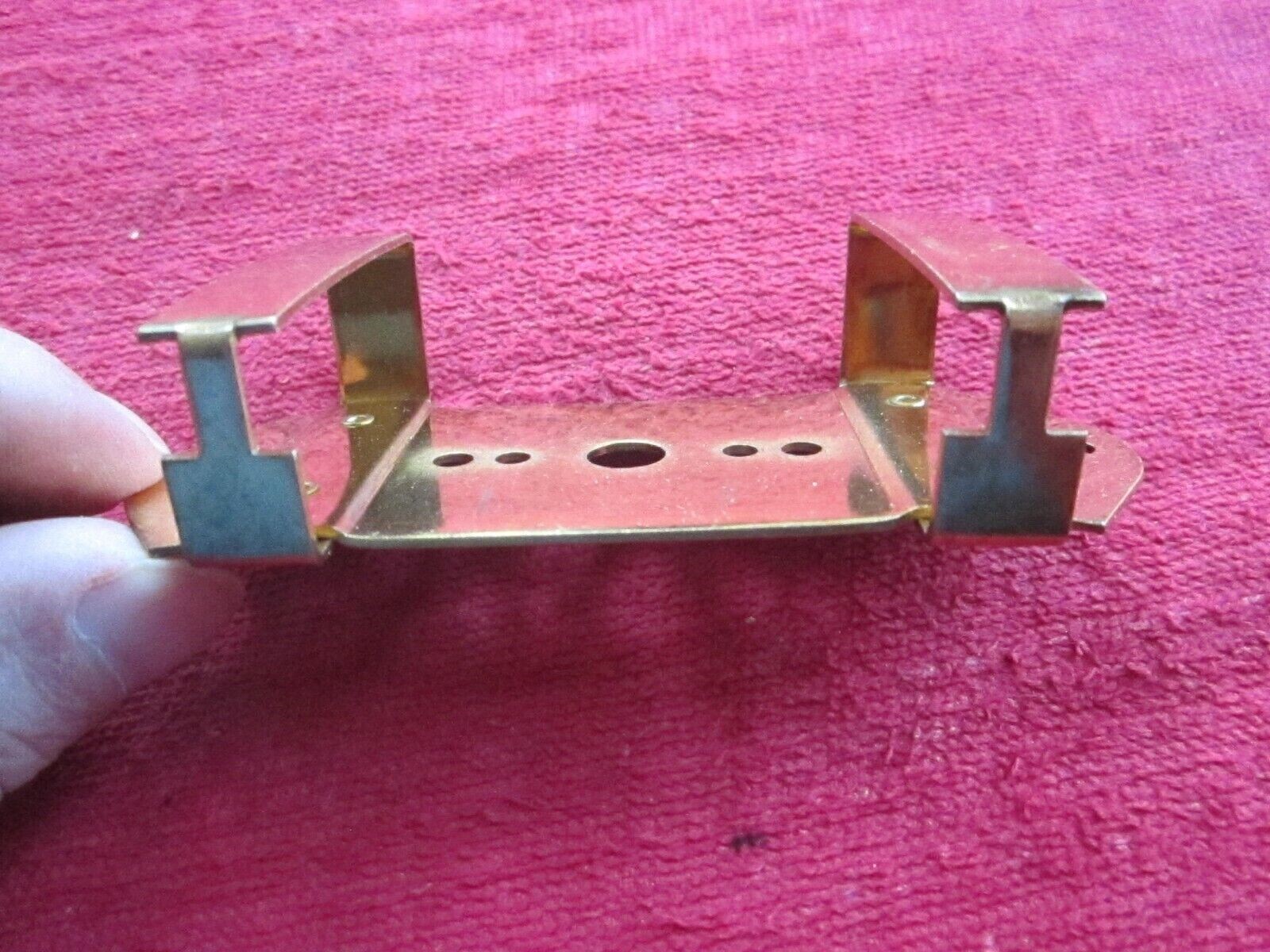 2 ANTIQUE VINTAGE SUITCASE LUGGAGE STEAMER TRUNK COAT HANGER BRACKET PART #1