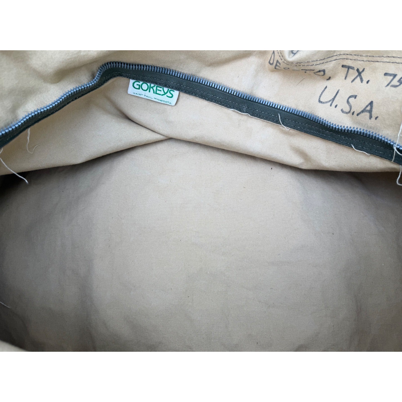 VTG LARGE GOKEY Battenkill No.9 Weekend Duffle Bag Luggage Cavas Leather RARE