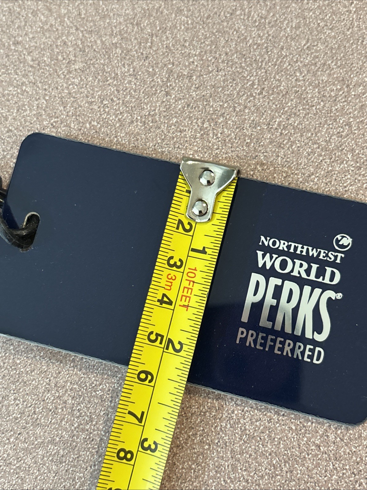 Rare Vintage Northwest Airline World Perks Travel Luggage Tag