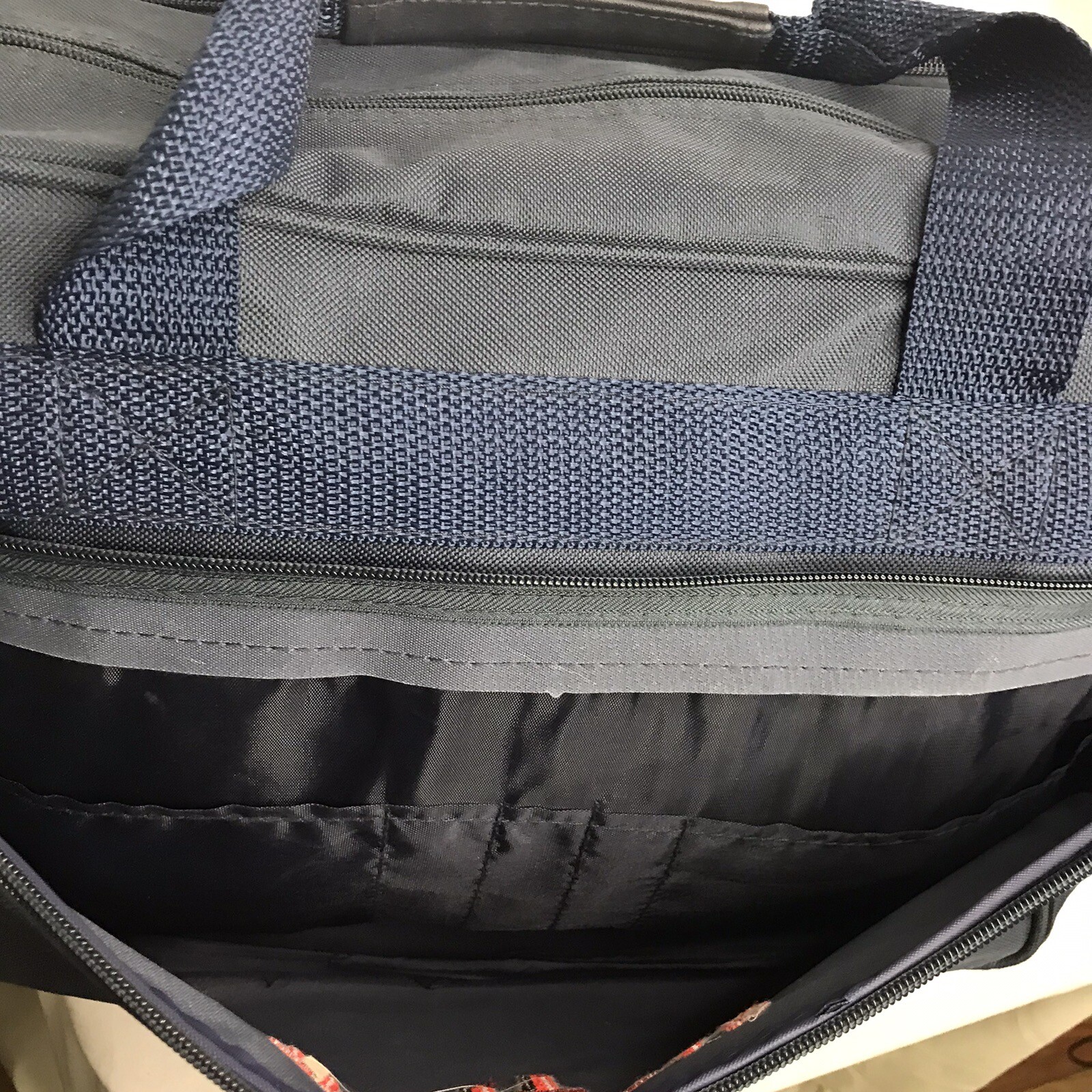 Trafalgar TT Vintage Blue Messenger Travel Carry On Bag Embroidered Soft Side