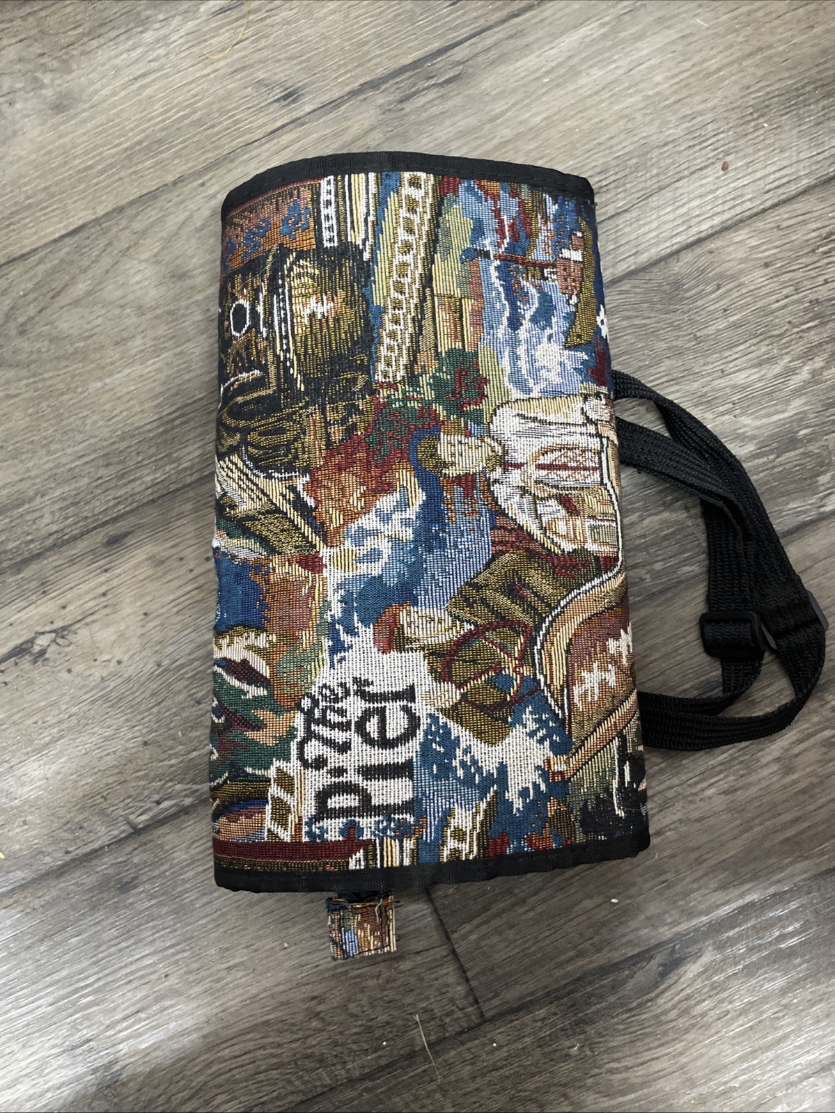 Bovano The Pier Folding Rolling Bag Canvas Tapestry Travel Vintage – READ