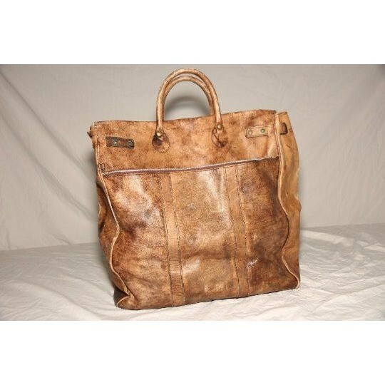Vtg SIMA – PATICA Cuero Vala Leather Luggage Brass Hardware Made In Argentina