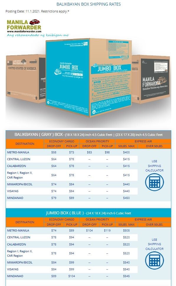 balikbayan box, heavy duty, double ply, 24″x18″18″. For airline check in/ship
