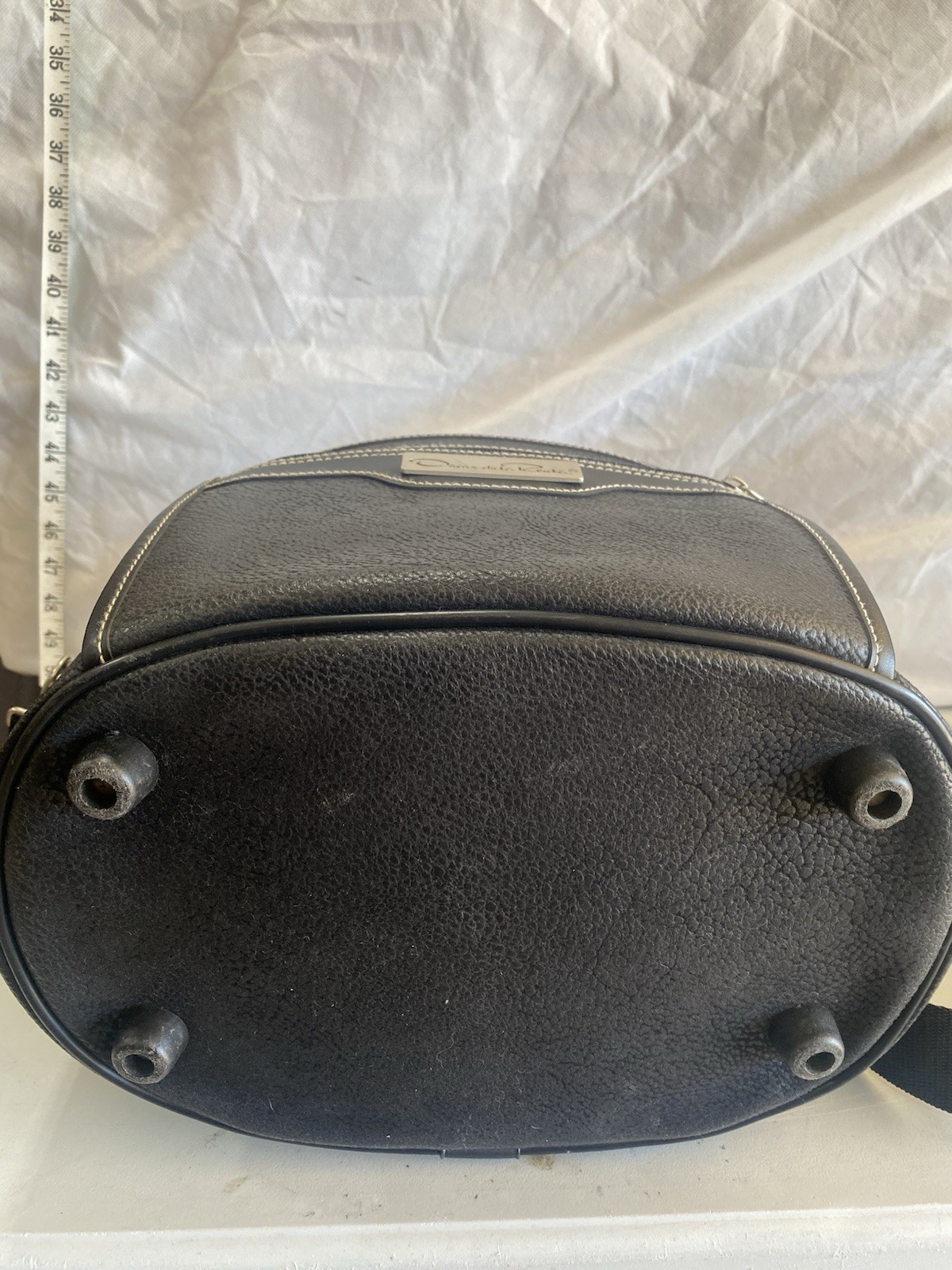 VTG Oscar de La Renta Train Case Luggage Travel Cosmetics Toiletry Bag Plane G9