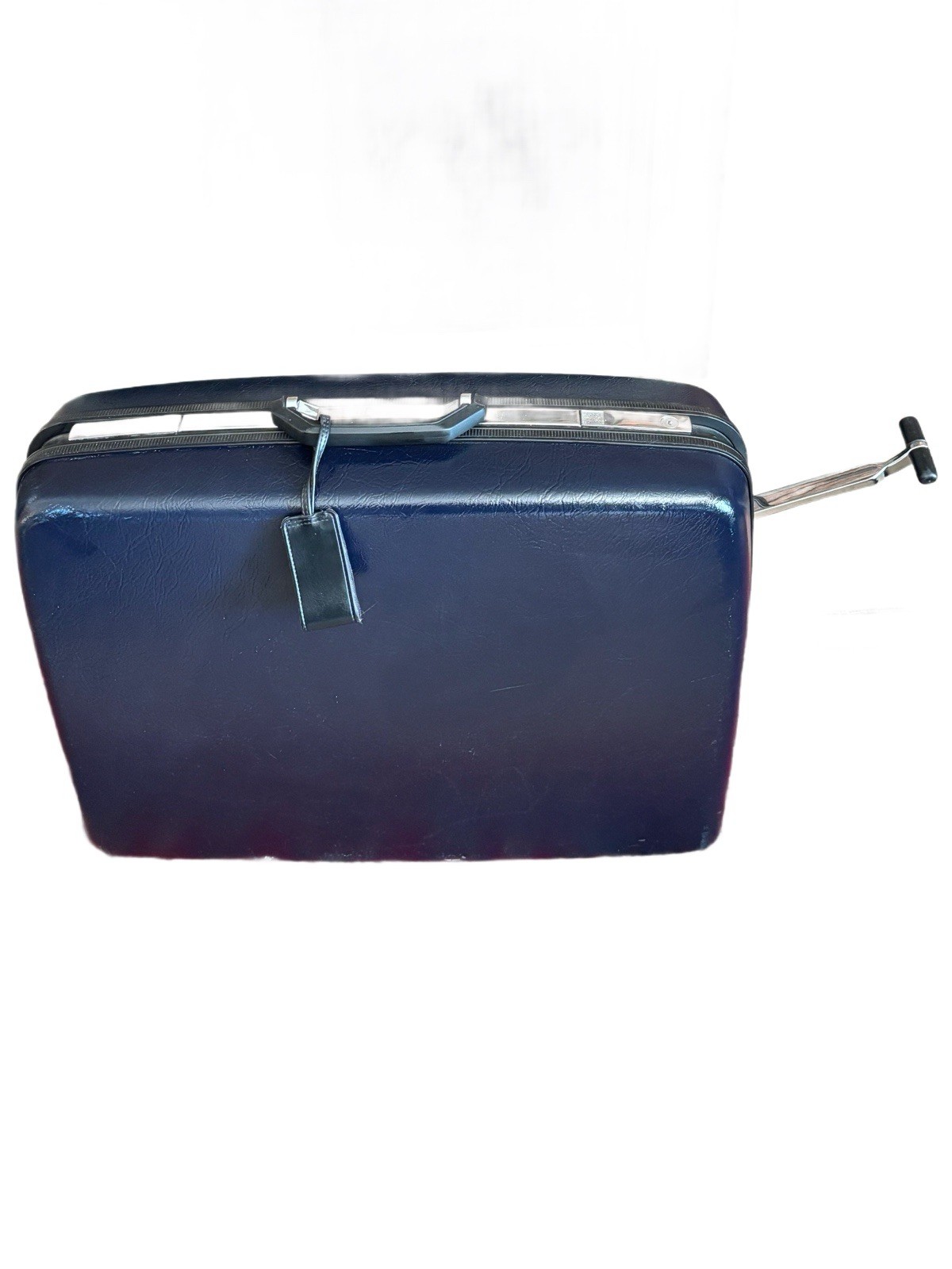 Vintage Samsonite Sentry II Navy Blue Luggage Hard Shell Suitcase 24.5”x19”x8”