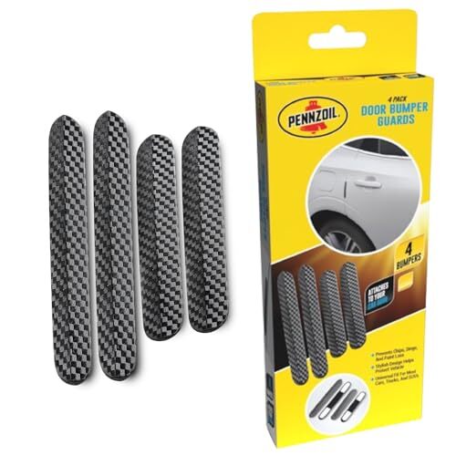 Pennzoil 4 Pack Car Door Protector Edge Guards – Universal Fit Bumper Guard