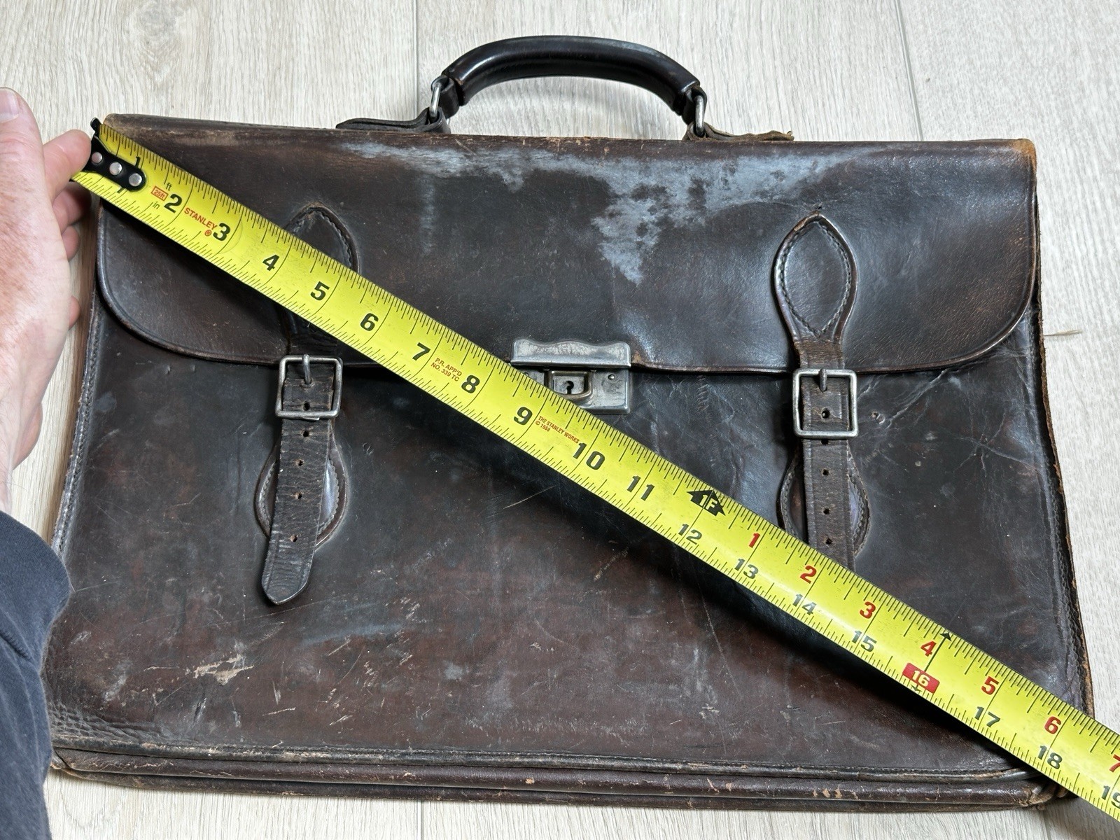 RARE 1920s Antique Union Oil Company Of California Leather Sales Briefcase Bag