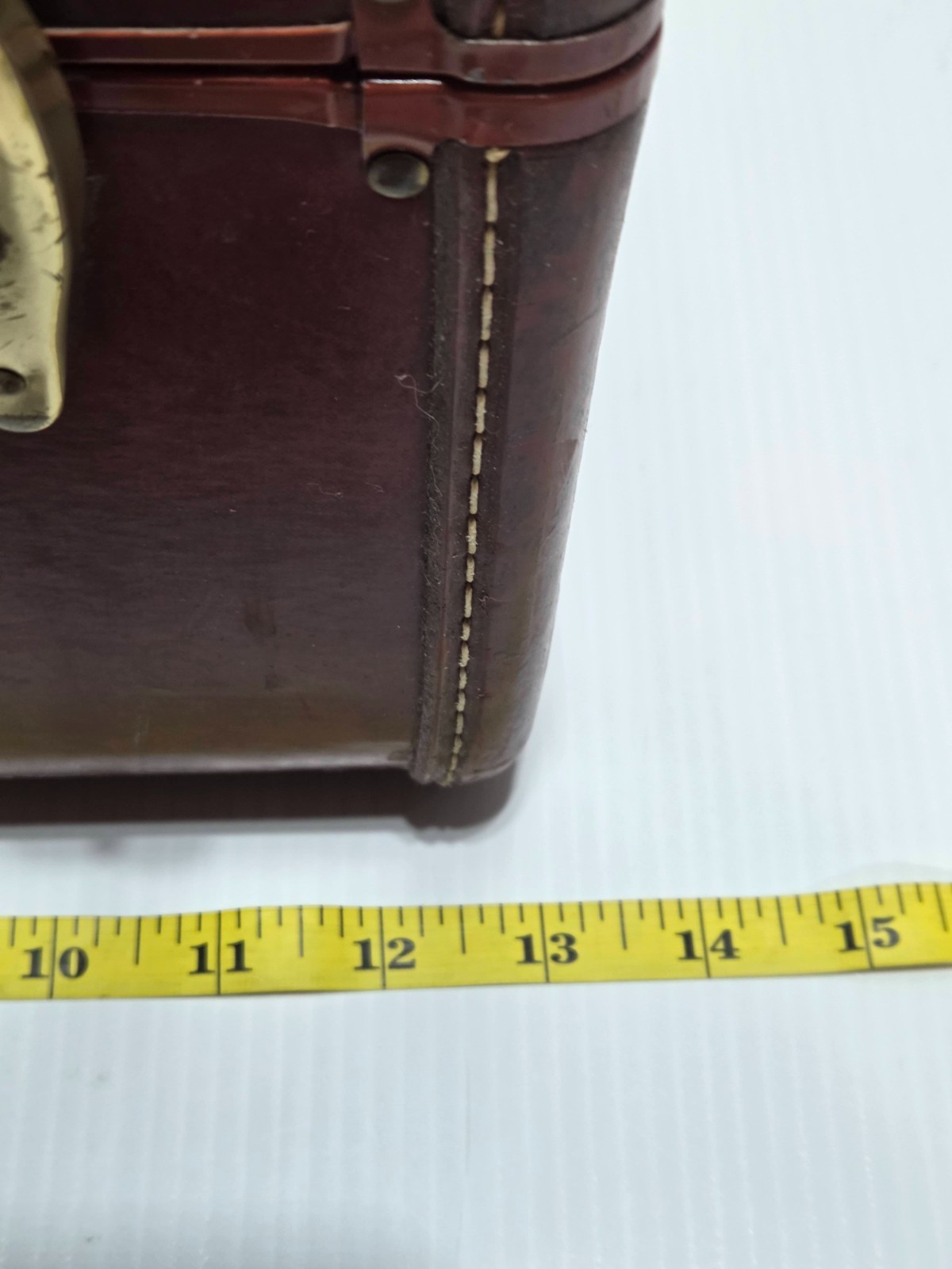 Vintage Samsonite Shwayder Bros Brown Train Case Vanity Luggage With Mirror USA