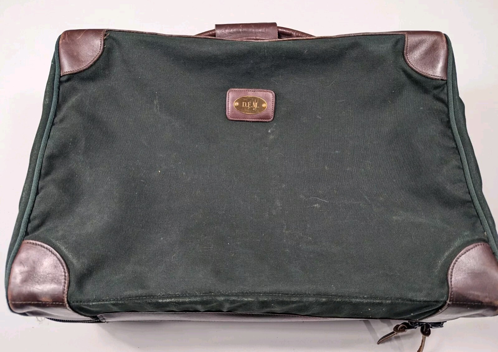 Orvis Battenkill Bag Green Canvas & Leather Clamshell 9″x16″x22″