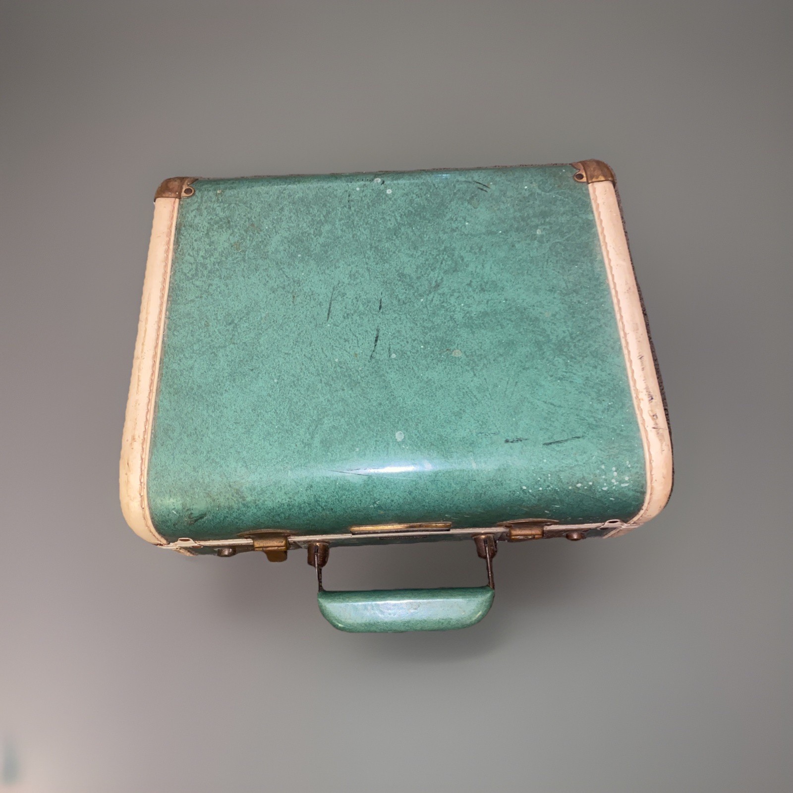 Vintage Samsonite Train Makeup Cosmetics Case Green Mid-Century Modern 1950-60’s