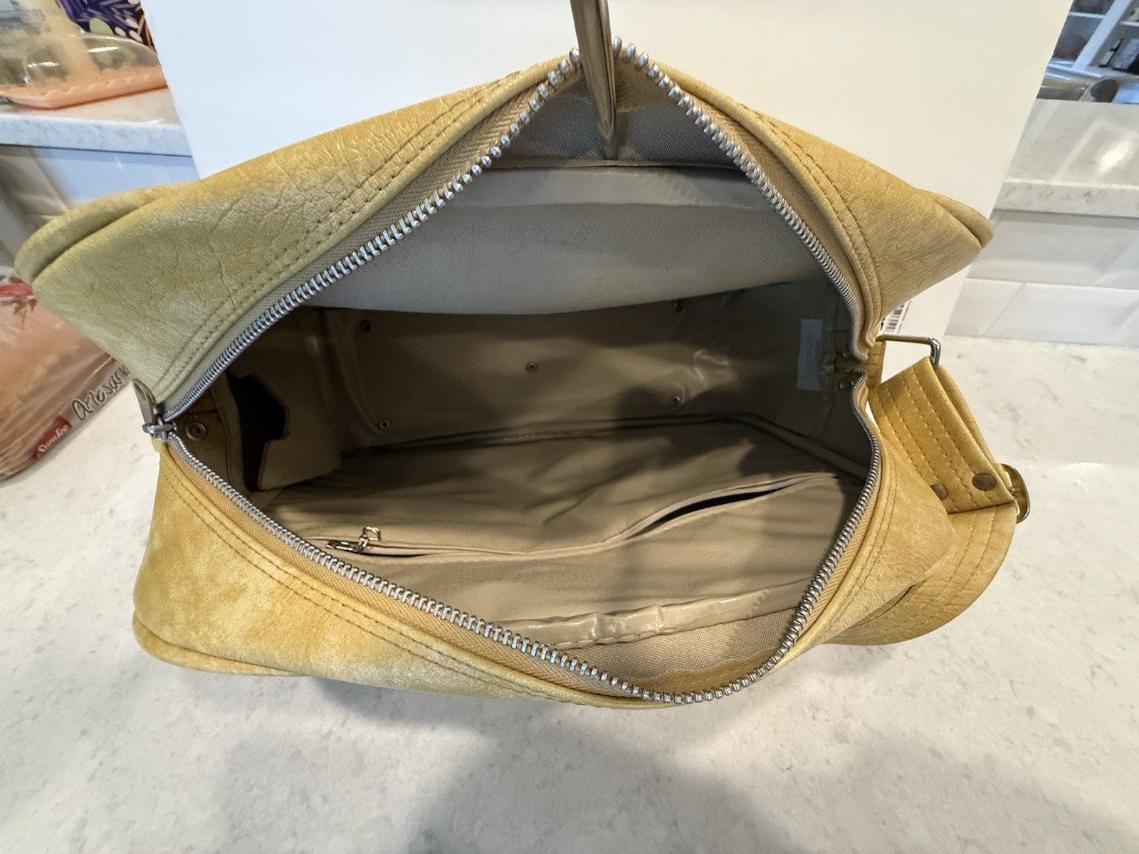 Vintage Samsonite Royal Traveller Sidekicks Soft Shell Yellow Luggage Bag