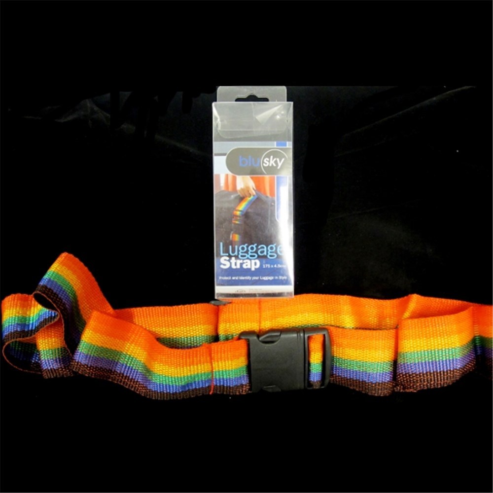 Checkout Travel Luggage Suitcase Strap Baggage Backpack Belt Rainbow Mardi Gras