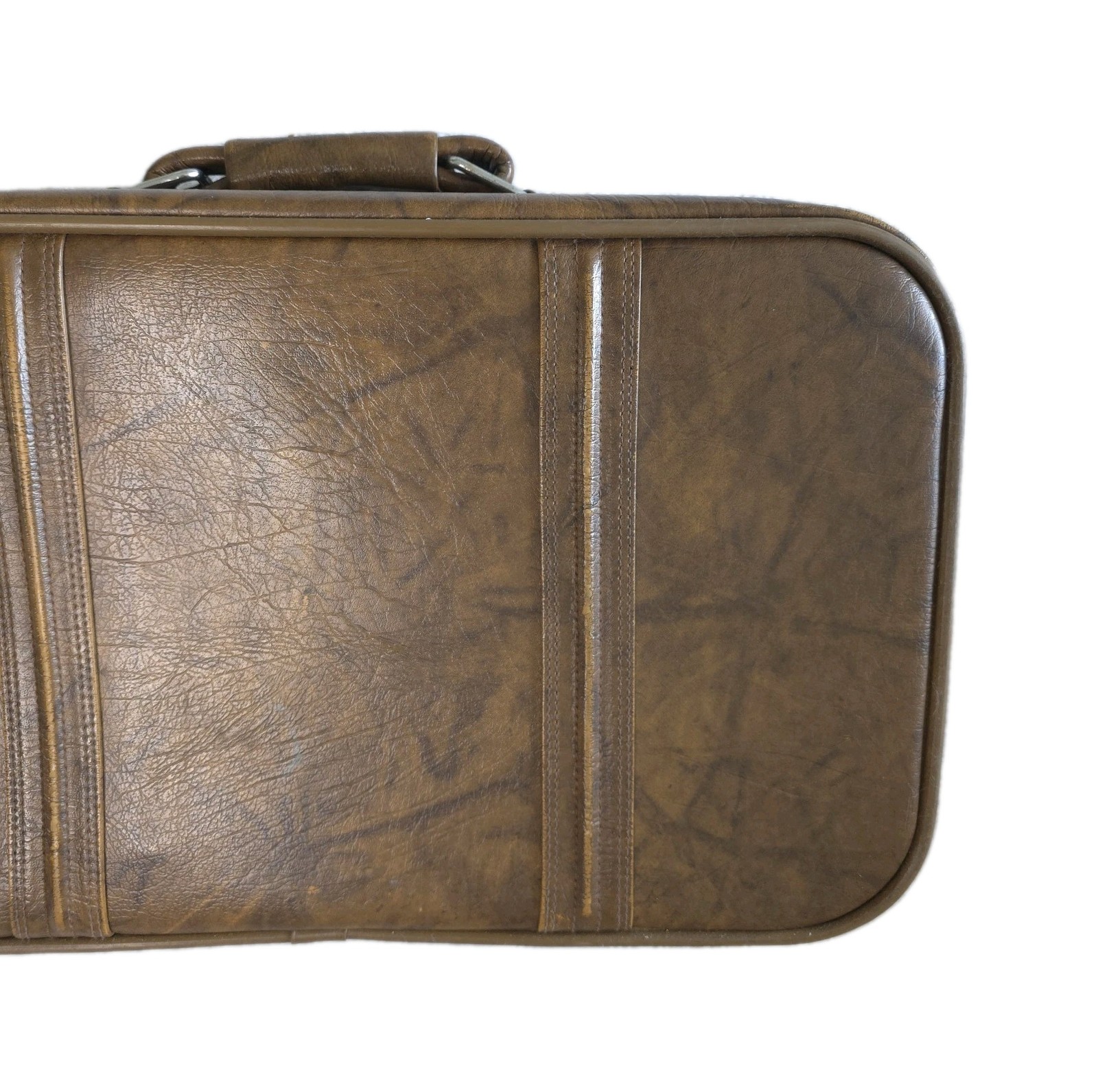 American Tourister Suitcase Vintage 70s Escort Series Naugahyde Faux Leather