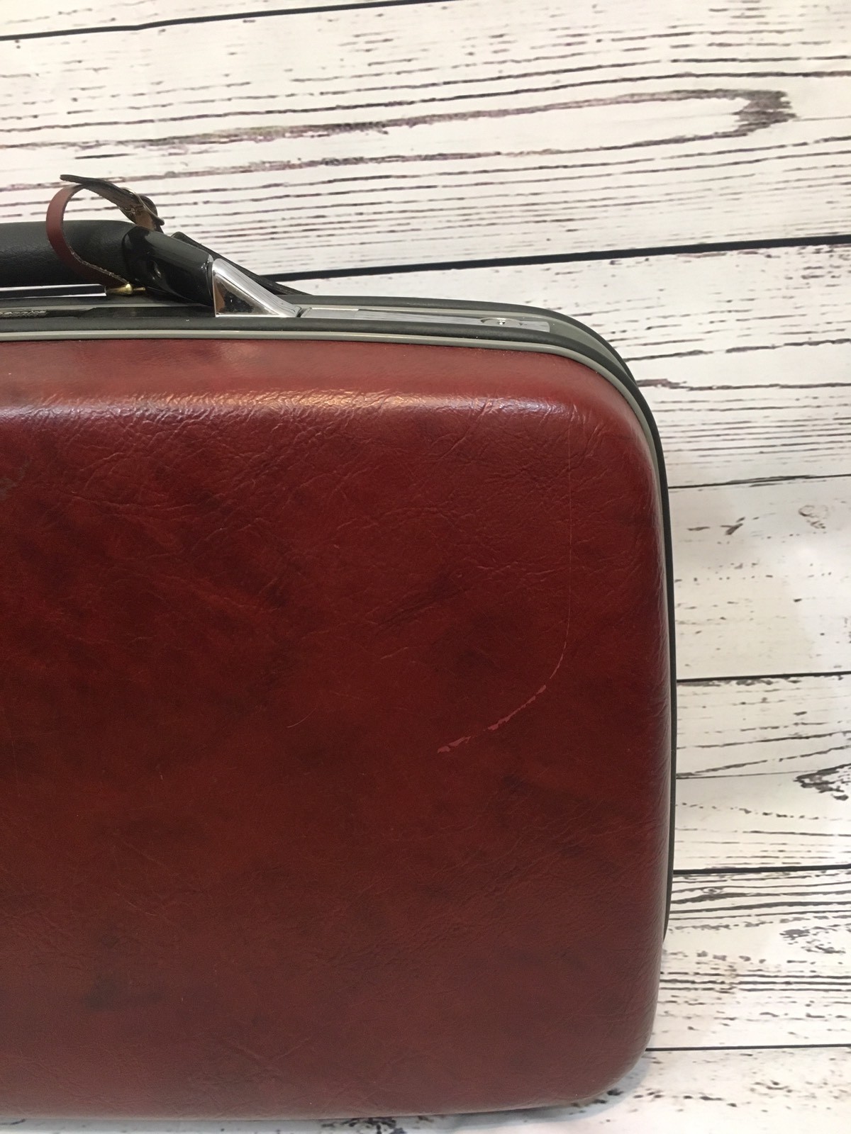 Vintage Samsonite Silhouette Luggage Case Maroon Suitcase