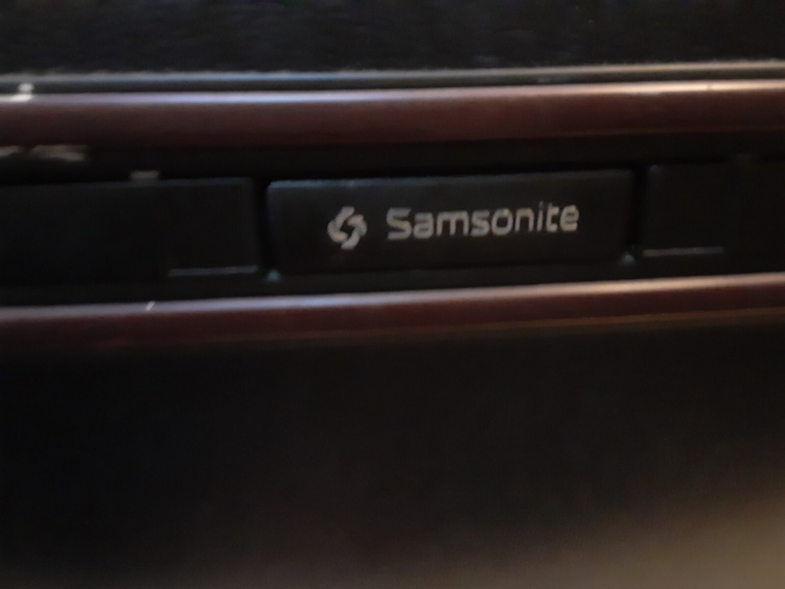Samsonite Silhouette Train Makeup Hard Case Brown Inside Pockets Vintage Used