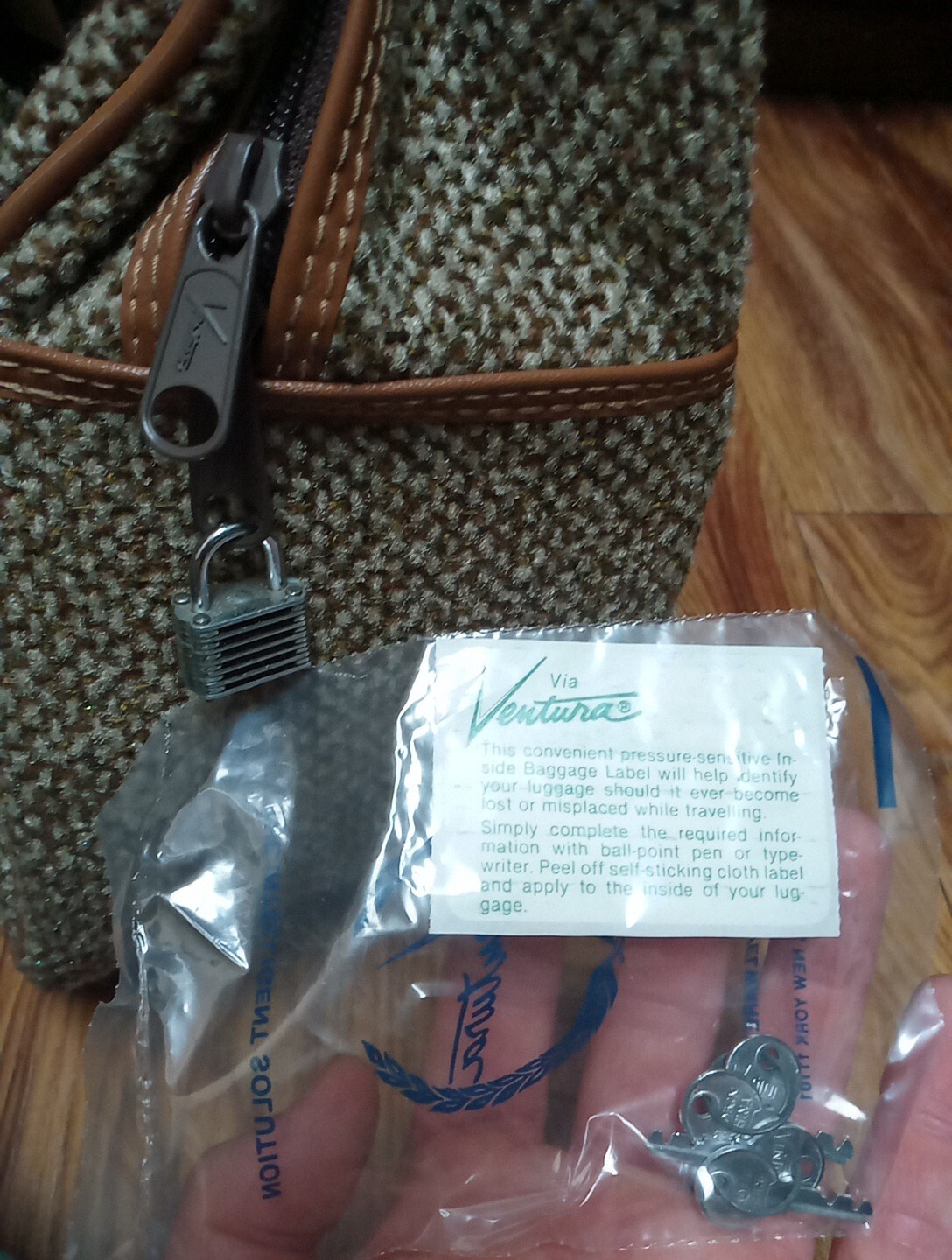 Ventura Presidential 500 Vintage Tweed Bag New