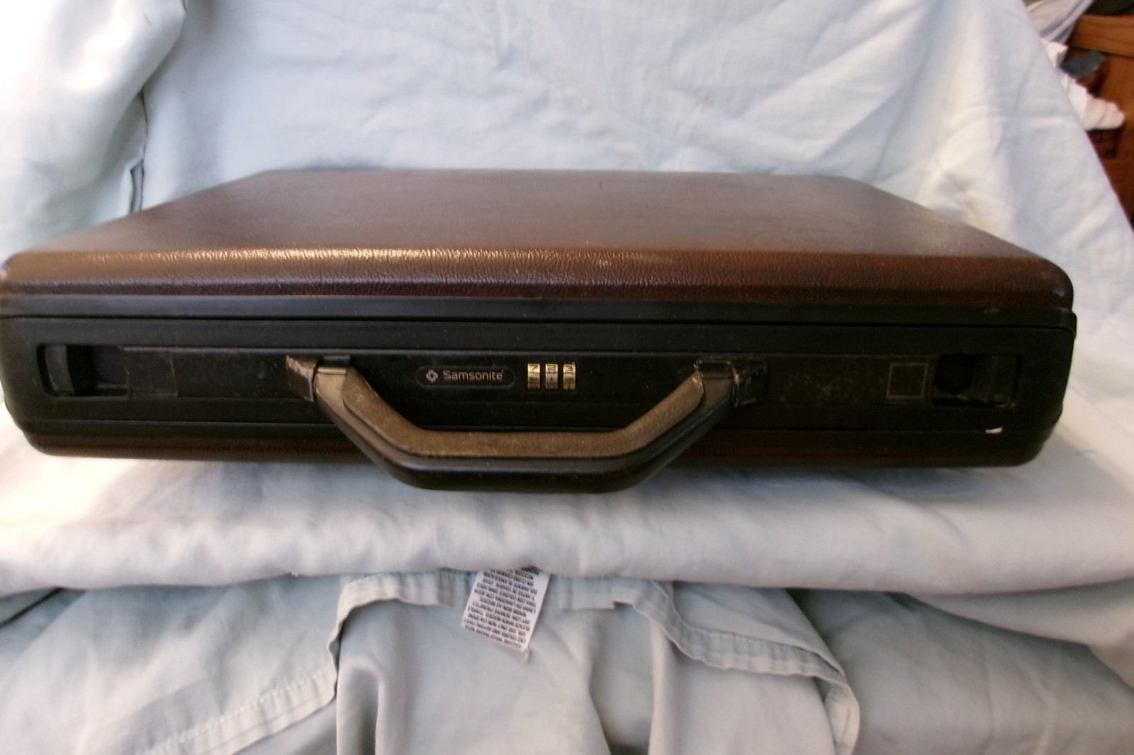 VTG Samsonite Accord ST Brown & Black Hard- Shell Briefcase 1980s Combo Lock