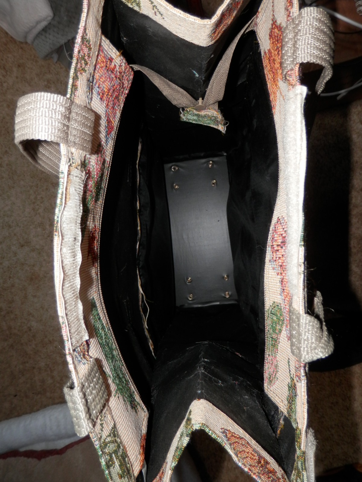 Vintage Pioneer Express Rolling Tote Bag Wheeled Luggage w/ Butterfly Tapestry