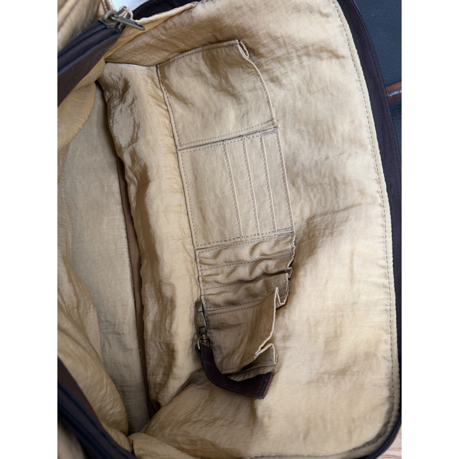 Duluth Trading Co Travel Bag Unisex Large Brown Vintage Canvas Leather Trolley