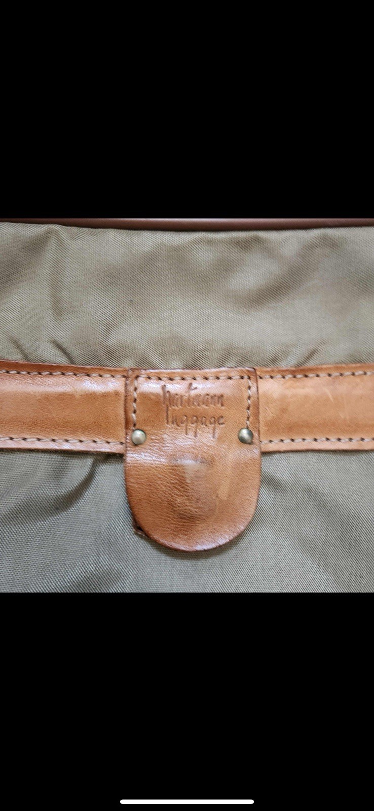 Vintage Hartmann Tan Canvas & Leather Carry-On /Garment Travel Bag – Classic USA