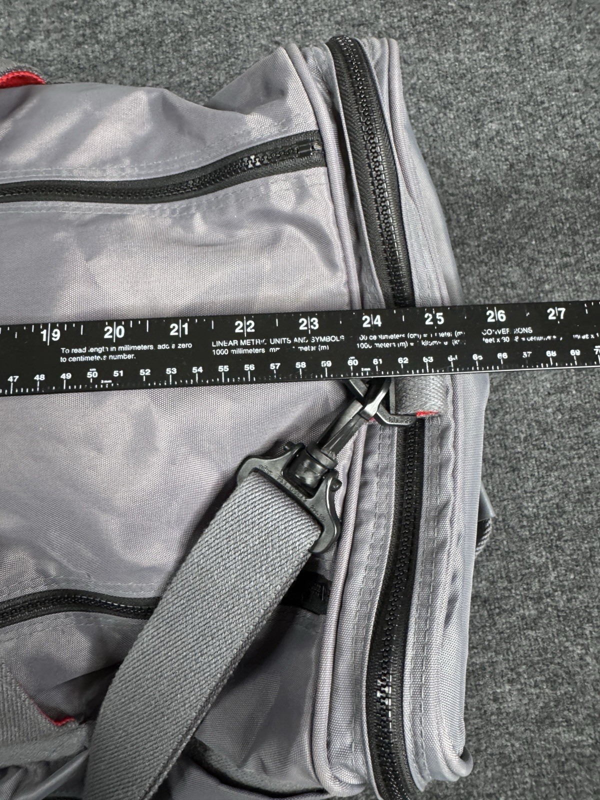 Vintage Members Only Duffel Crossbody Bag Suitcase Unisex Gray