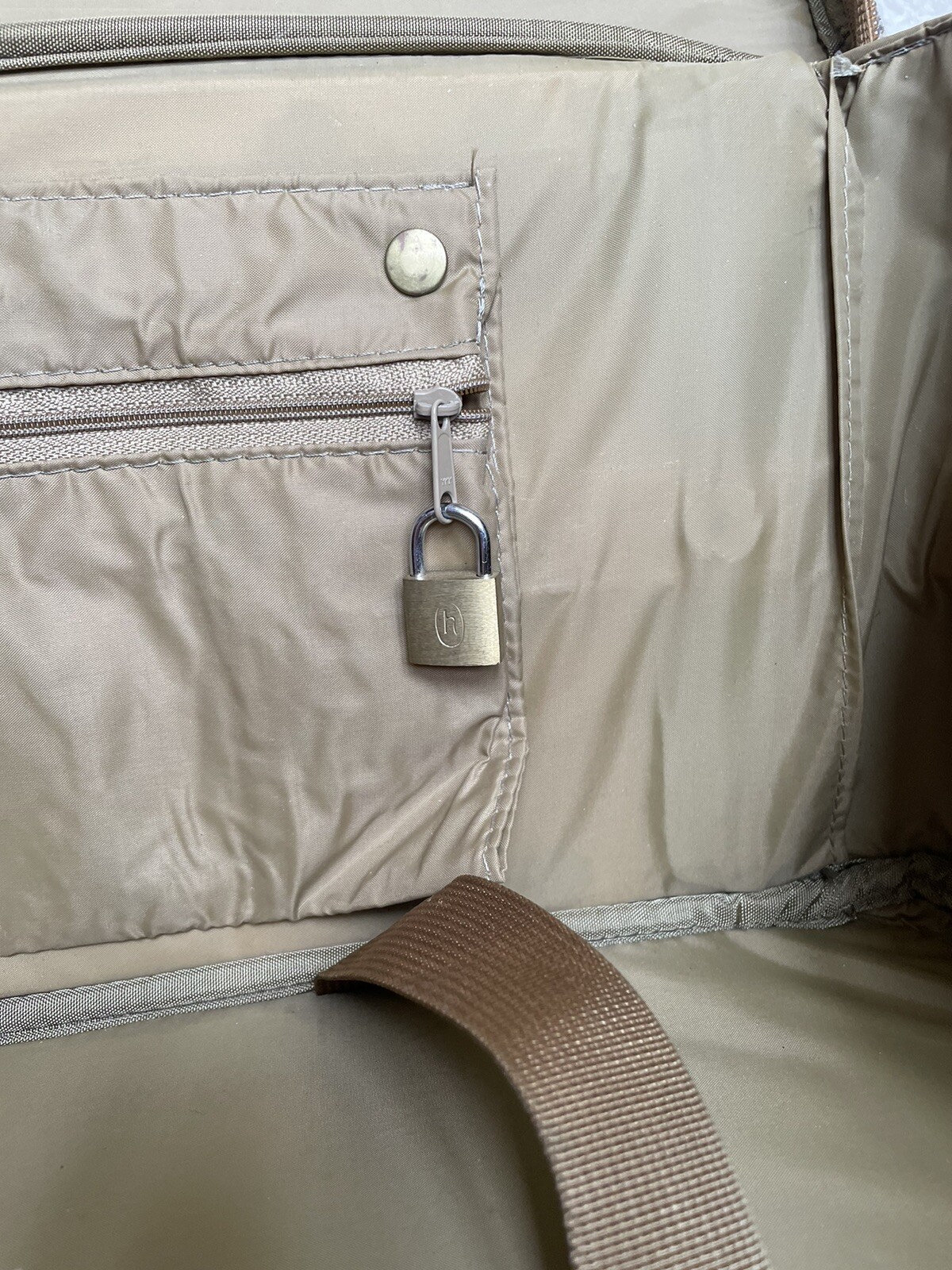 Hartmann Tweed Leather Suitcase Luggage Travel Bag 24x18x8.5 With Duffle Bag