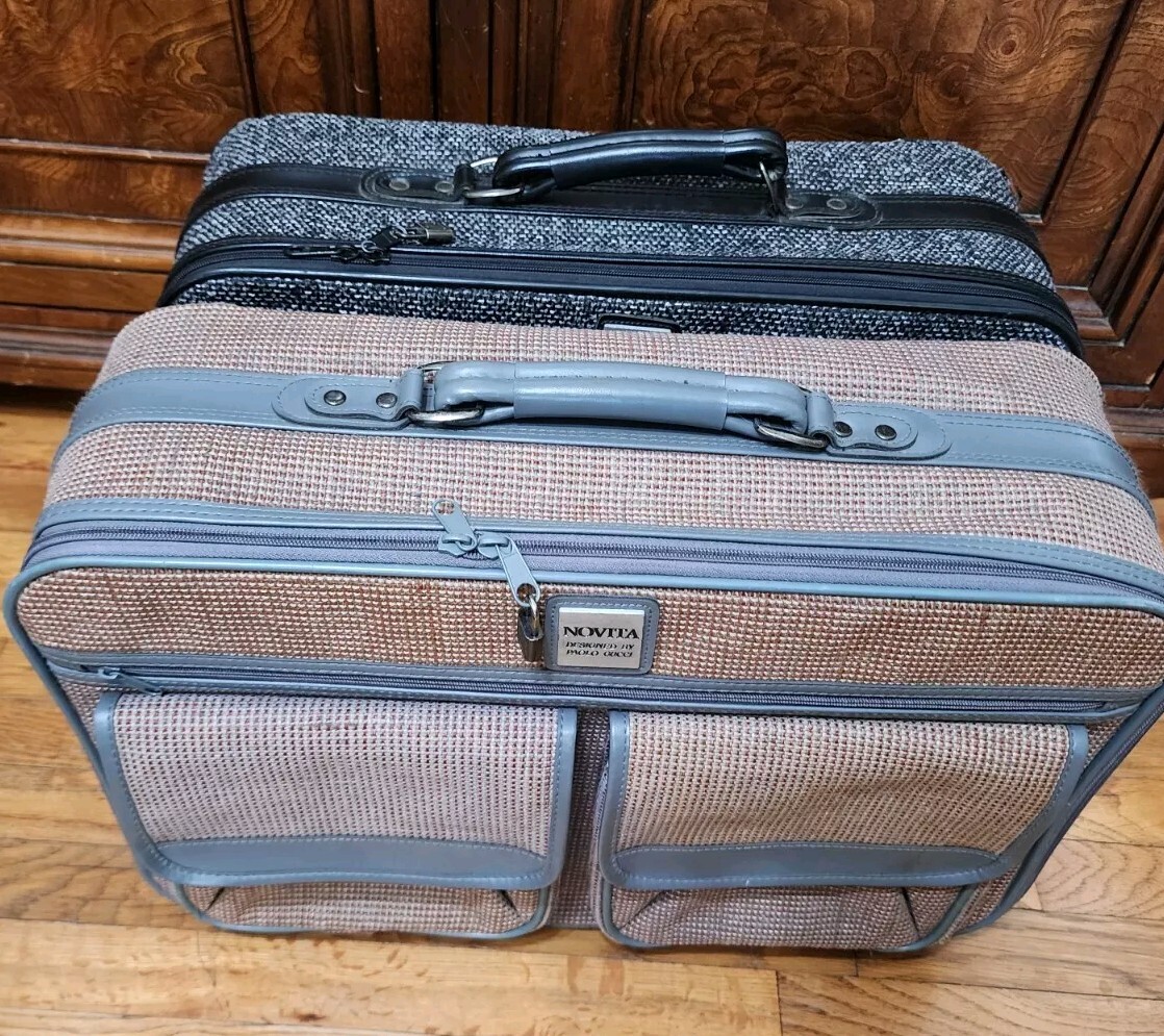 Vintage Gucci Luggage Suitcase Gray Novita by Paolo Gucci for Monarch Company