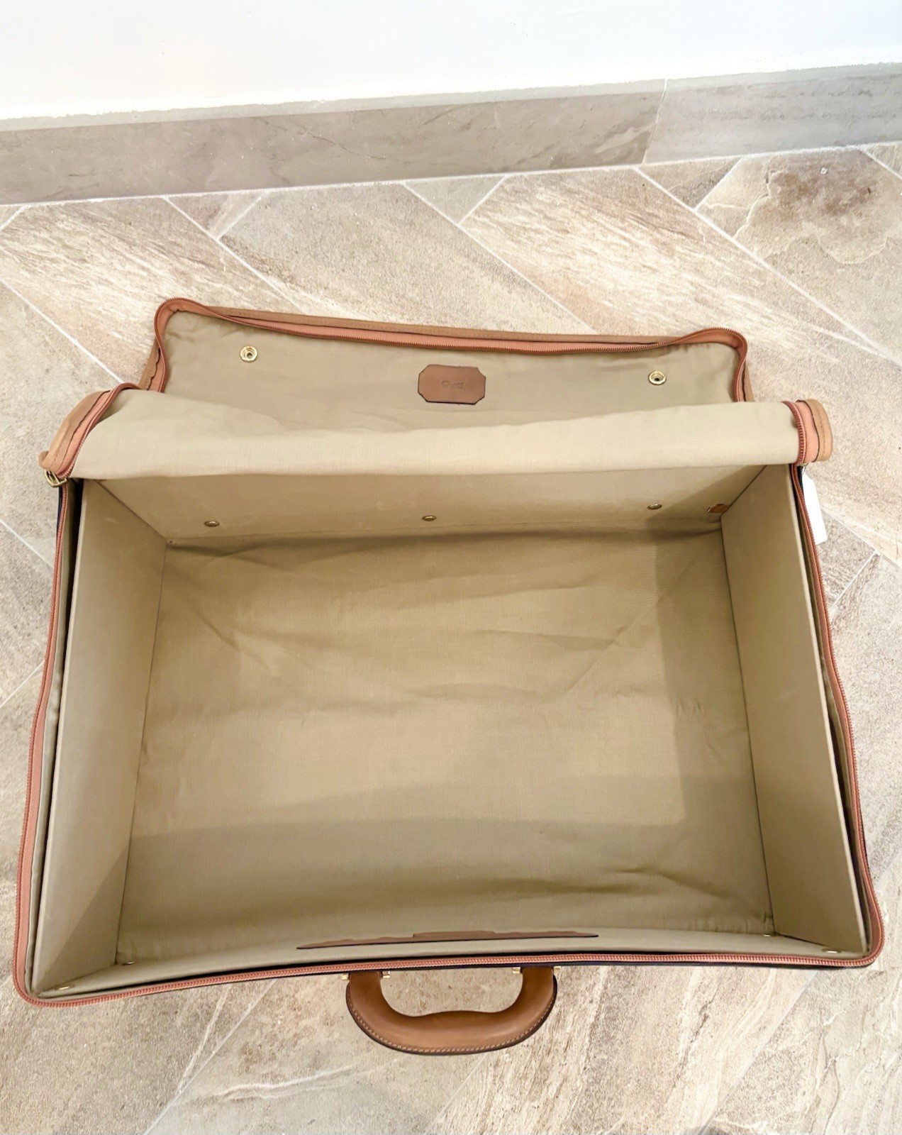 Salvatore Ferragamo All Leather Folding Suitcase or Storage Box NOS Unused
